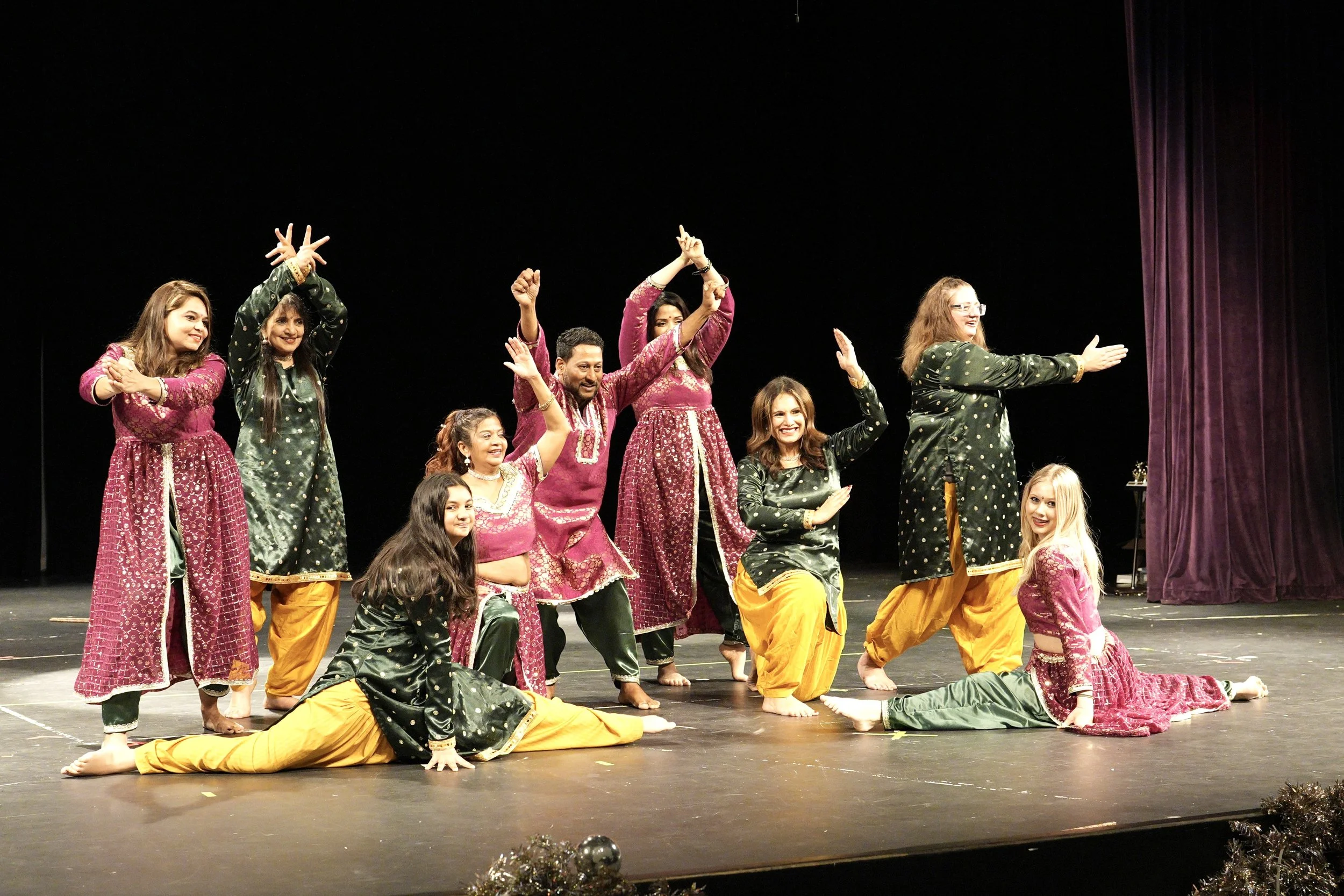 Adults did a great performance for their Bollywood Fusion Dance Class Recital