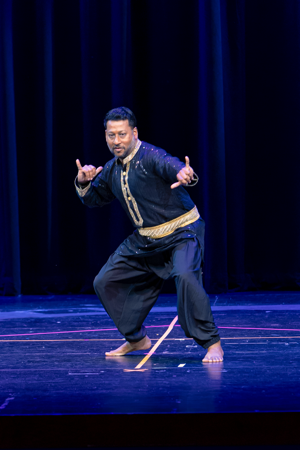 Adult dance group recital performance