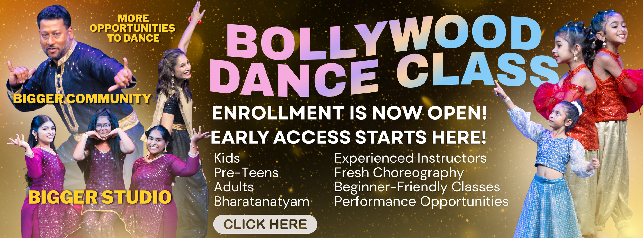 Bollywood dance trial classes in Orlando at Maryann Michael Studios for preschoolers, kids, teens, and adults.