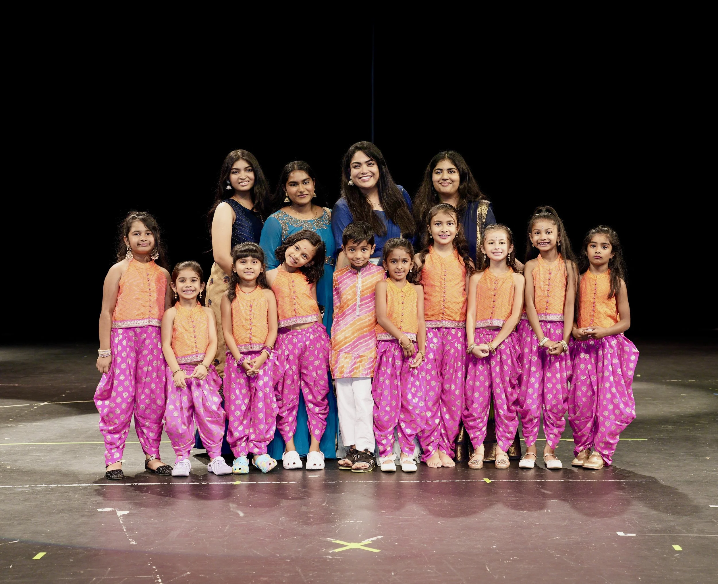 Kids Bollywood dance group performing at fall recital 2025