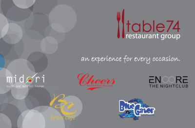 Table 74 Restaurant Gift Card (Physical Gift Card Mailed to You)