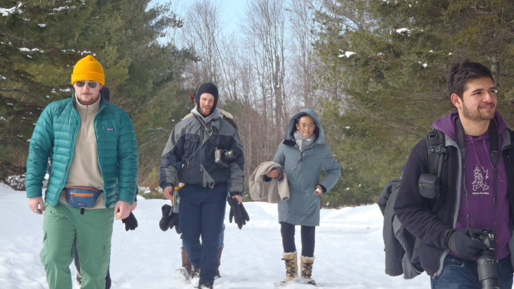 Kazabazua cabin trip: No fish tales, just peaceful vibes, hot tub dips, and a laid-back Hangover movie marathon.🌲❄