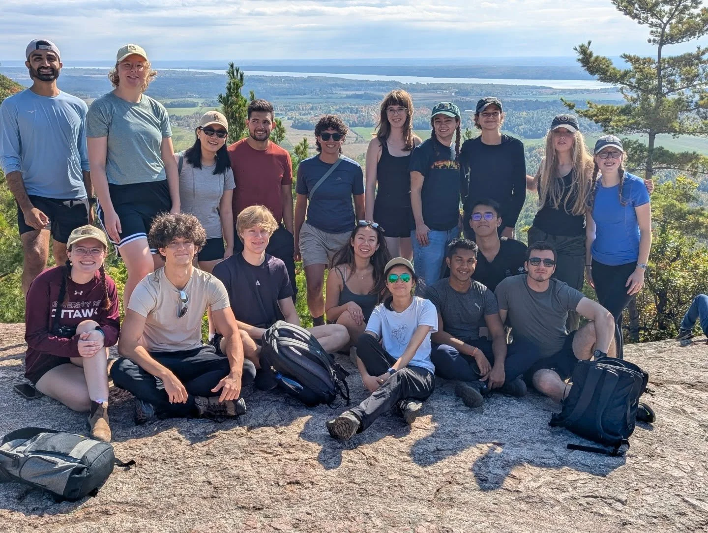 What a gneiss day for a geo-hike! 🪨

The adventure started with a hunt for parking, detoured into a Nalgene rescue-mission (with a bonus snake-petting zoo 🐍), and finished with a very special rock heading back to the lab. About as normal a day as w