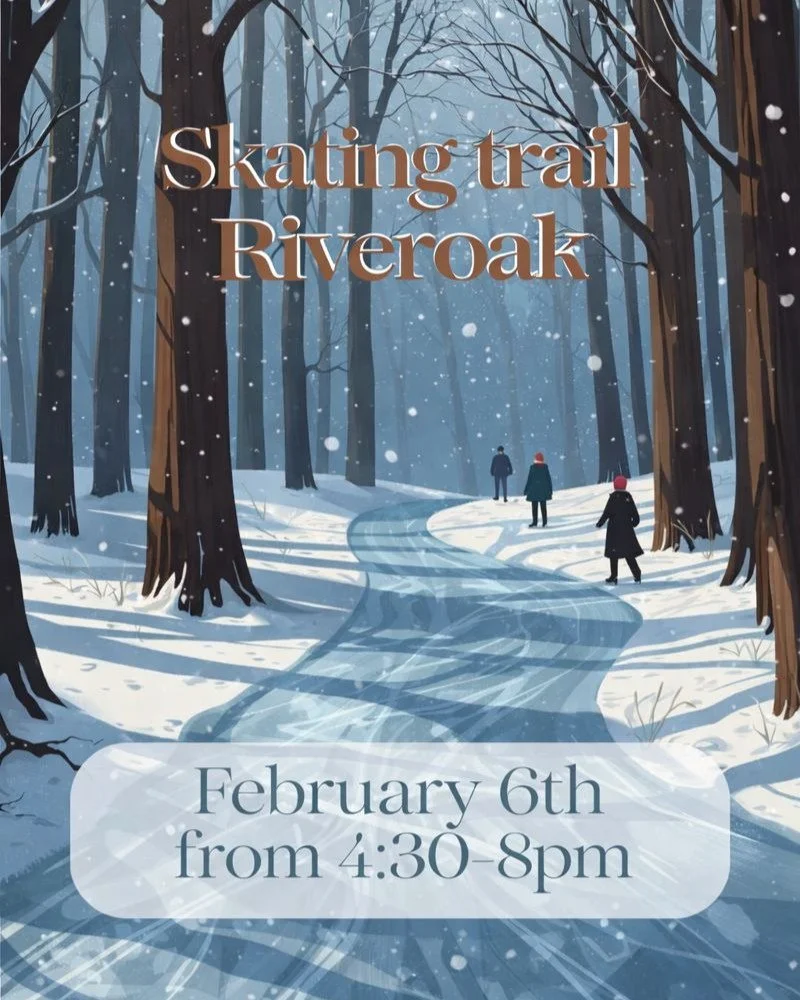 Come skate with us on Friday February 6th from 4:30 pm-8 pm at the Riveroak skating trail! ❄

Sign up: FSS lobby, 11:30-1:00 p.m. on Monday, February 2nd

Cost: 25$/person (gas and ticket)

Drivers needed and will be reimbursed for their gas expenses