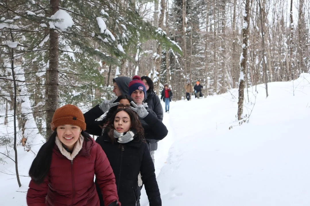 Good food &rarr; hikes &rarr; pool &rarr; big rock &rarr; beverages &rarr; hot tub &rarr; repeat. Cabin logic. ❄️🌲🍻