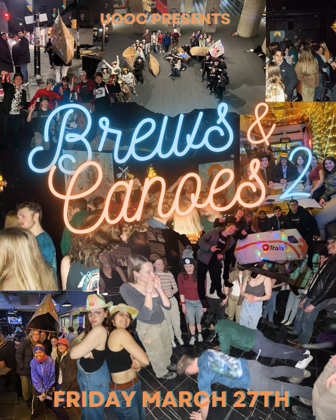 You just knew we had to bring it back&hellip; our SECOND Annual canoe pub crawl is here! 🌟

For those who have no clue what this is&hellip; valid, it&rsquo;s a little unhinged. It&rsquo;s a themed pub crawl where teams of 6 students carry a decorate