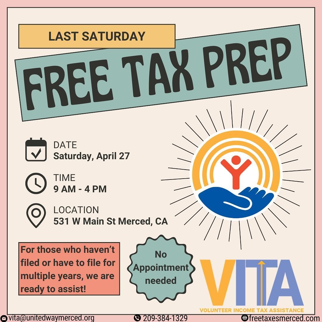 Tax Season has passed, but we know some of y&rsquo;all haven&rsquo;t filed your taxes for this year! 
Our Free Tax Prep Program VITA will be open this Saturday from 9AM to 4PM to assist you in all your tax needs. Whether you need prepare your taxes f