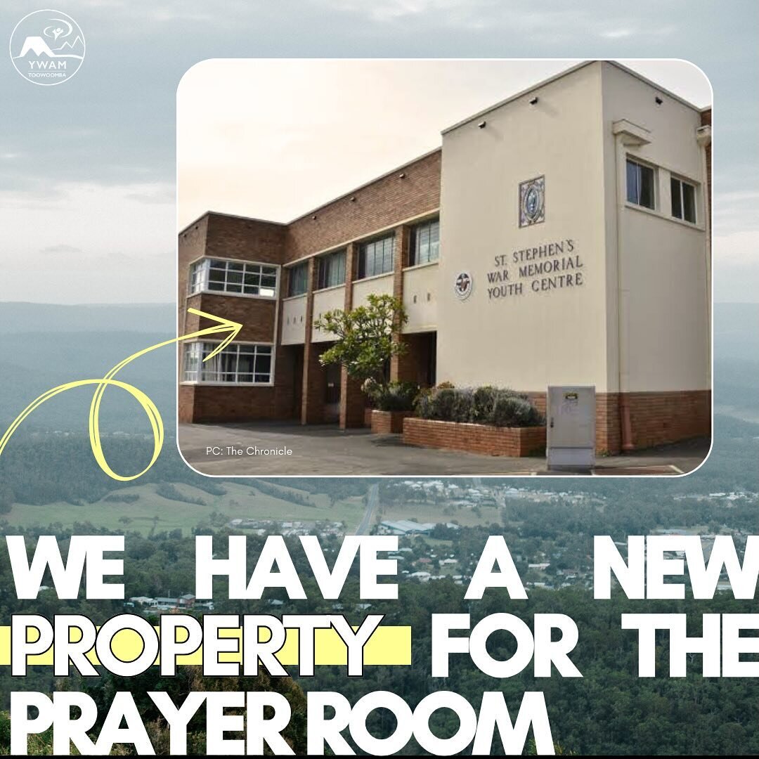 We are so excited to announce&hellip; 🥁 

WE HAVE A NEW PROPERTY FOR THE PRAYER ROOM right in the centre of Toowoomba City! 🎉🙌🏼🥳

We are grateful to God for his faithfulness as we took a step of faith to believe for a property that would be sole