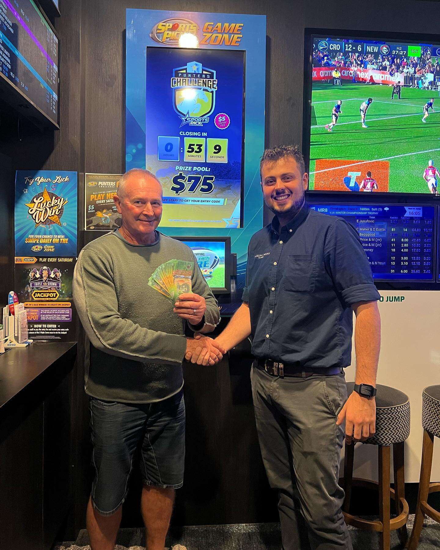 Congratulations Kevin, on winning the NRL Knockout challenge! tight completion so far this year. Greg, Jason, Cindy and Peter all battling it out in top spot 🏈

#nrl #knockout #tackingpointtavern