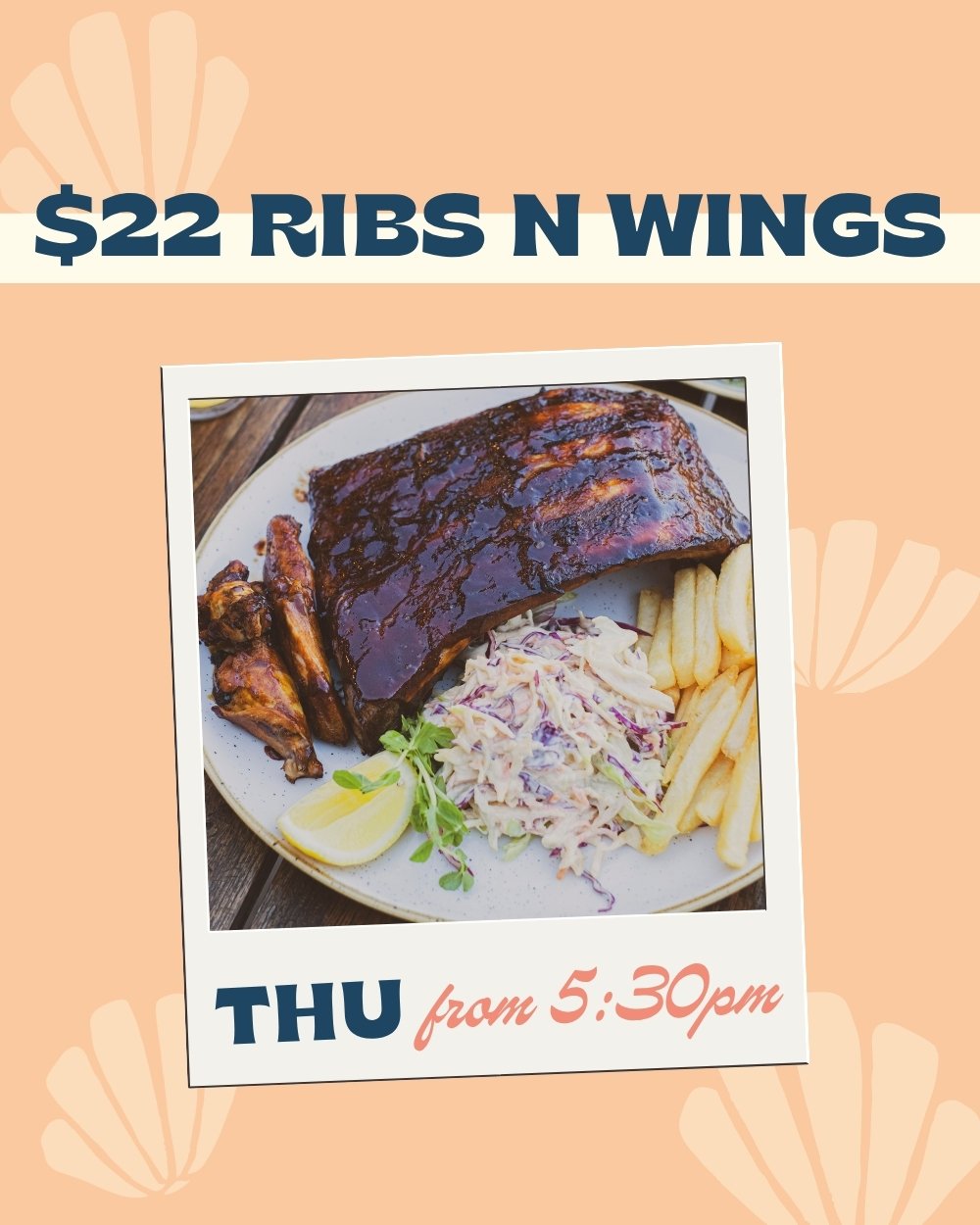 $22 Ribs &amp; Wings