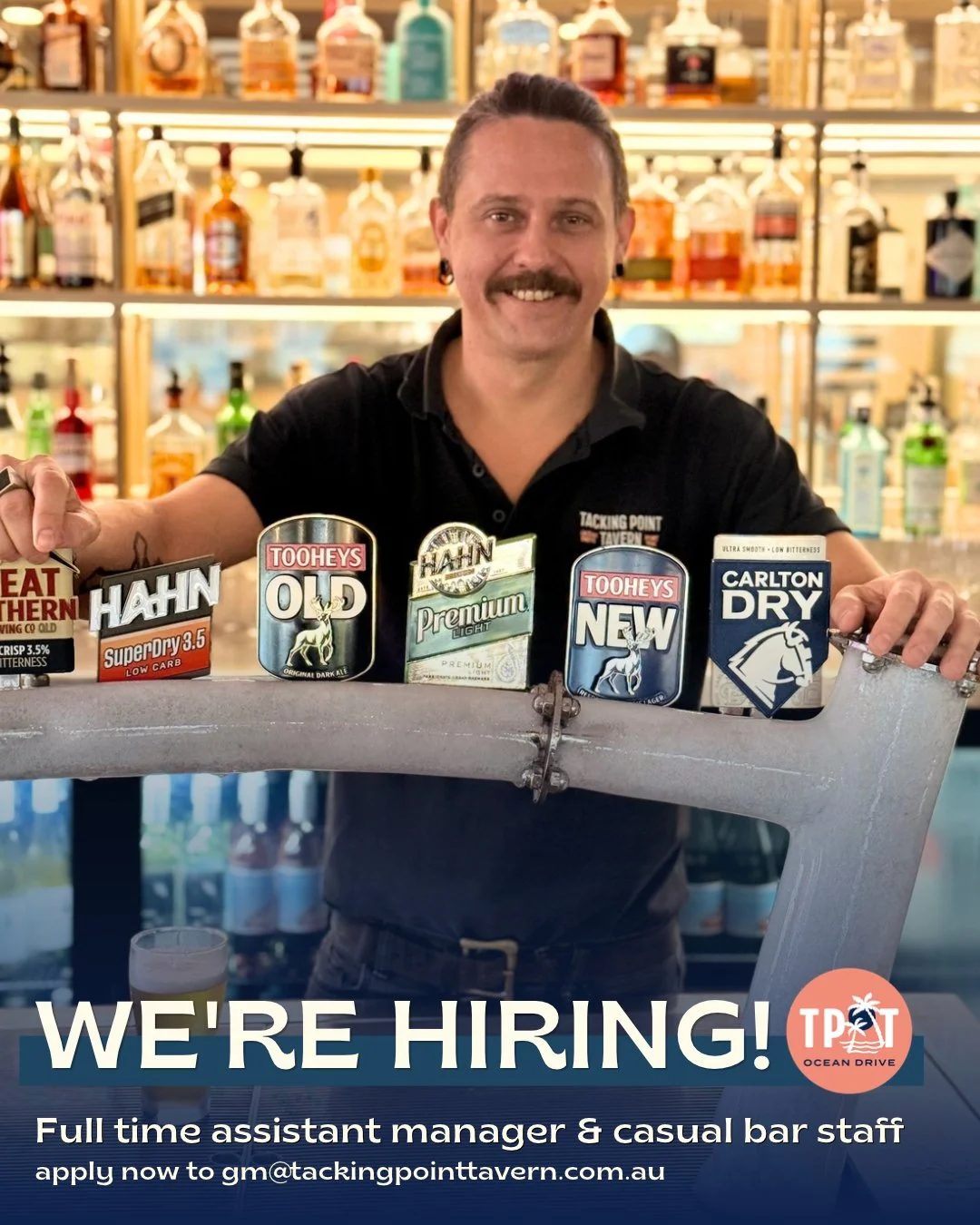 JOIN THE TPT TEAM!

Summer is coming, and we&rsquo;re gearing up for a busy season at Tacking Point Tavern!

We&rsquo;re on the lookout for a Full-Time Assistant Manager and Casual Bar Staff to join the team.

Love hospitality, thrive in a busy envir