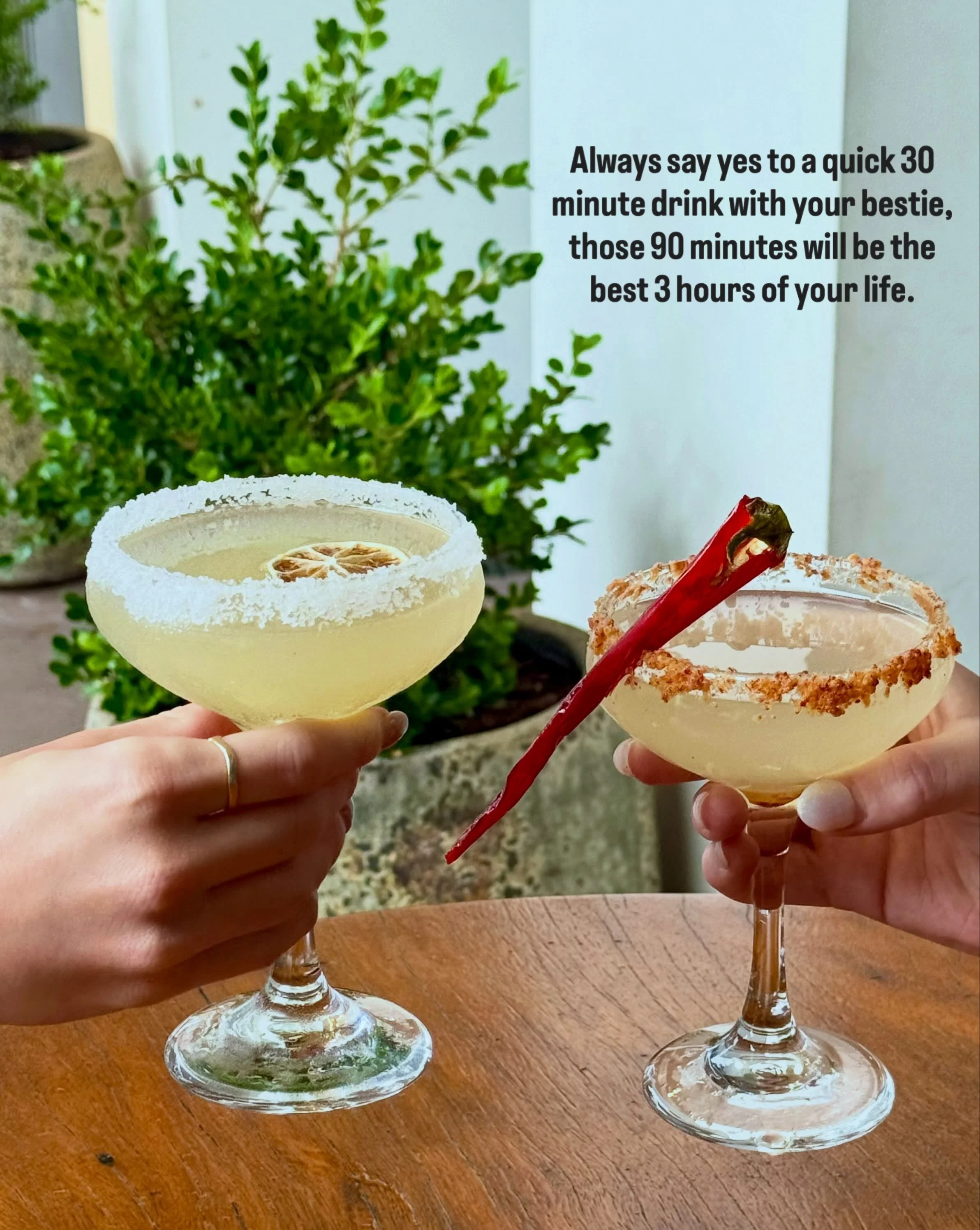 $15 Margaritas all day every Friday 😻🍸🌶️

Available as: Classic &bull; Mango &bull; Coconut &bull; Passionfruit &bull; Spicy