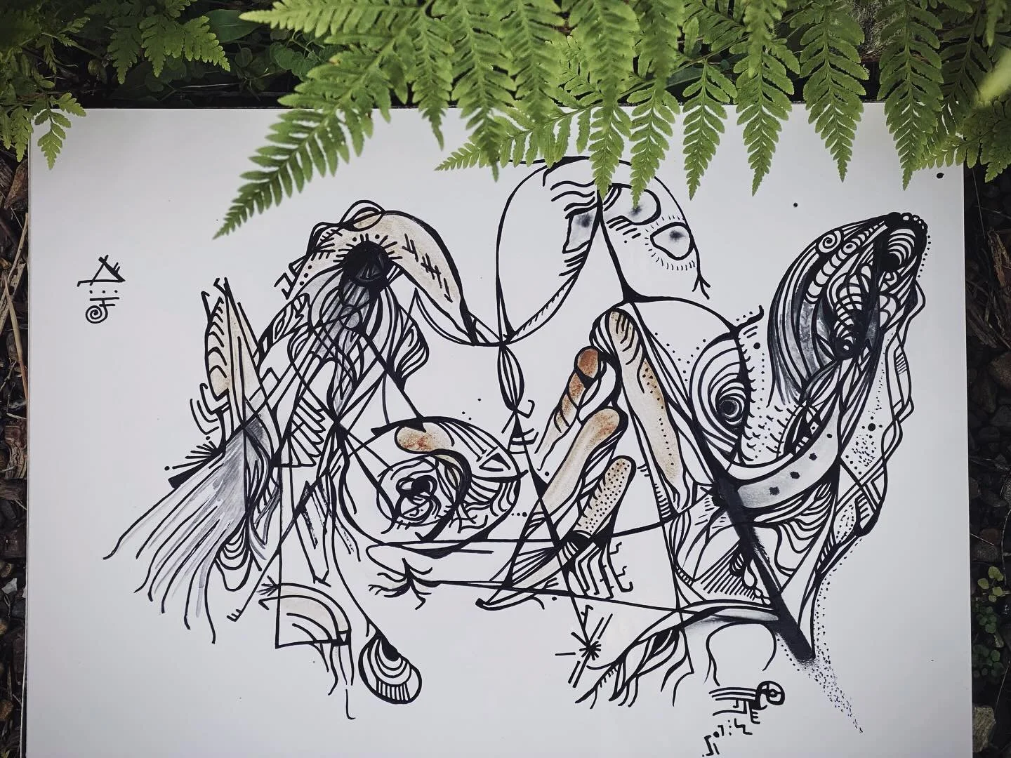 Artwork | &lsquo;Nature embodied&rsquo; 
She landed with full energy this morning! I hadn&rsquo;t planned on drawing, but all other thoughts got paused as her voice moved through me. The bedroom windows were wide open, winters day sunshine pouring in