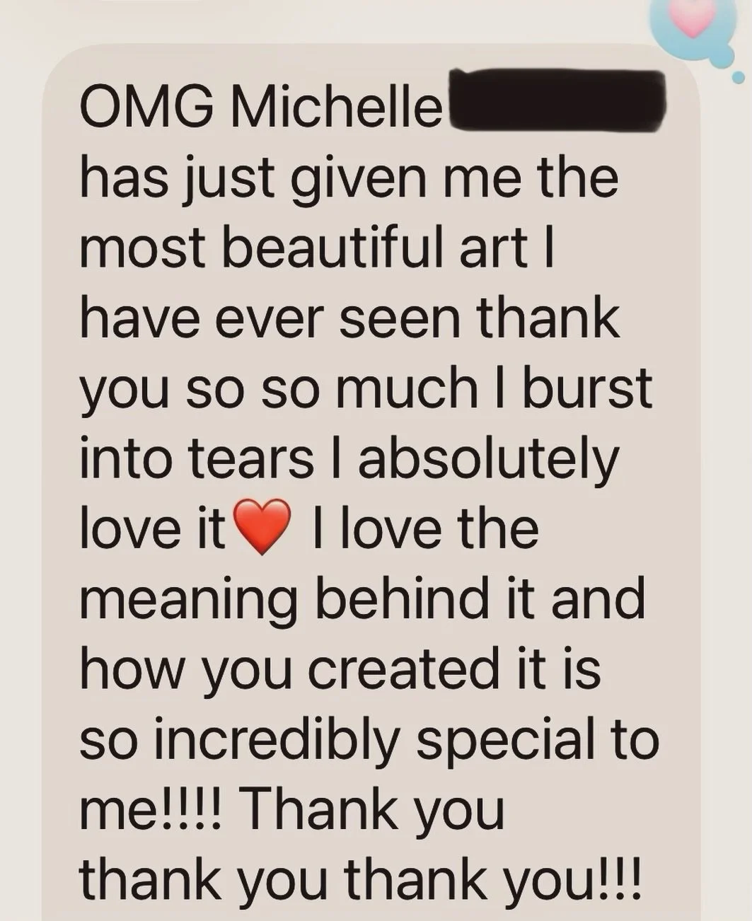 Intuitive Art | heart full, received this text from a lovely soul whose husband had surprised her with a channeled intuitive art gift ❤️ this is the first time I&rsquo;ve channeled a drawing as a surprise when the person receiving had no idea it was 