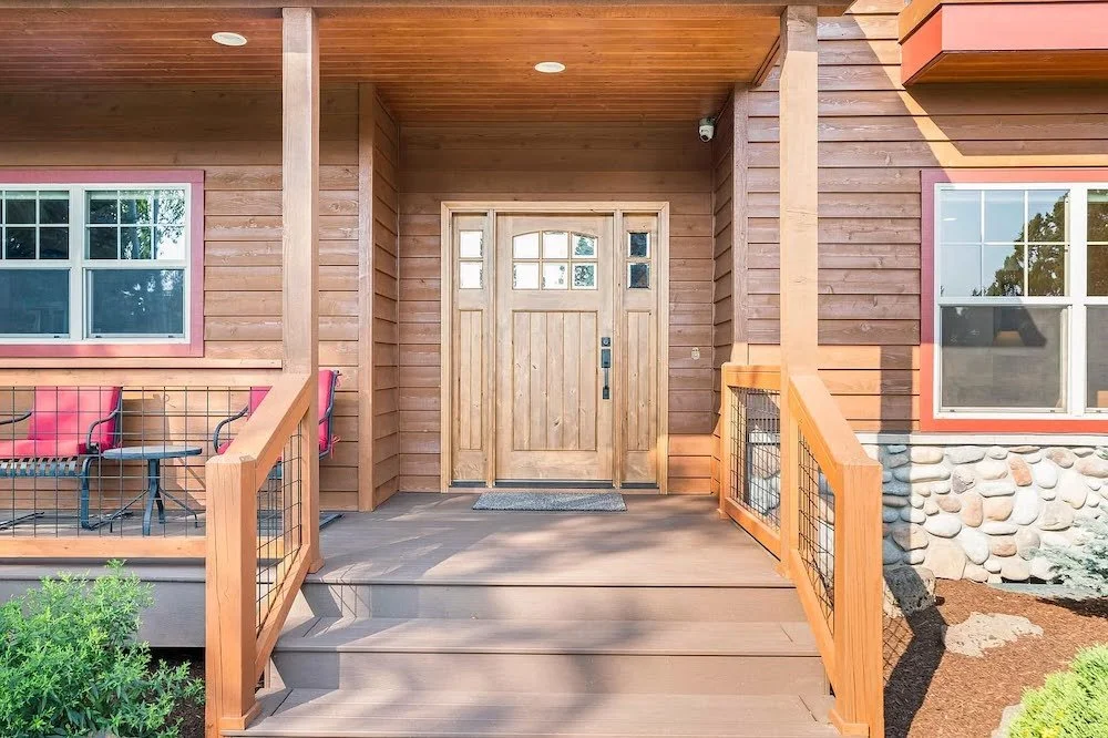 Freshly stained house in Bend,Oregon