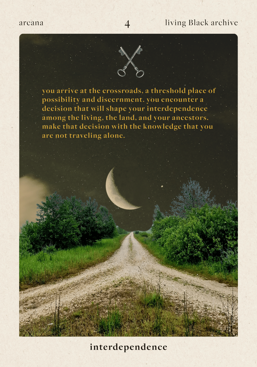 interdependence arcana card