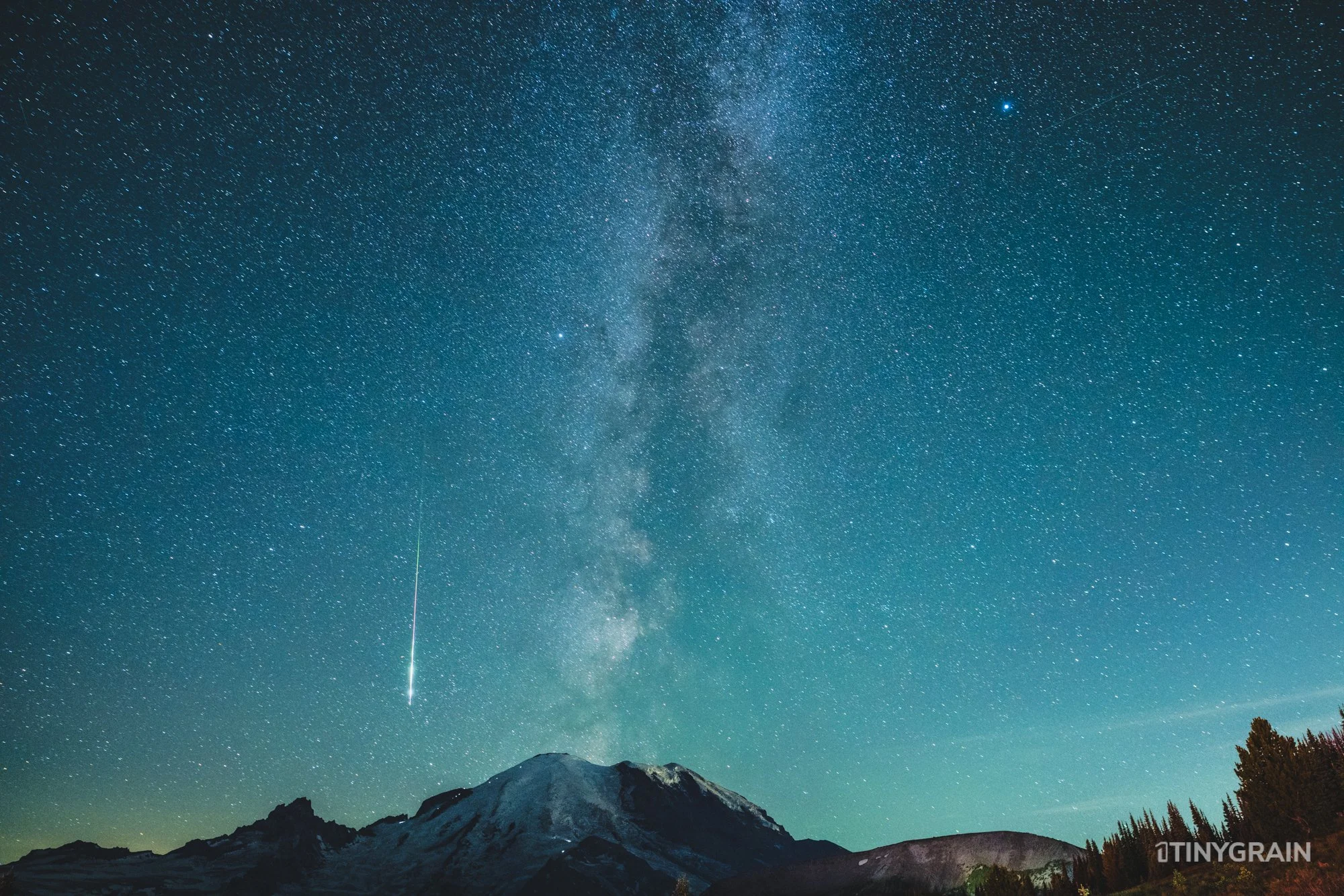 Perseid Meteor Shower - Mt Ranier