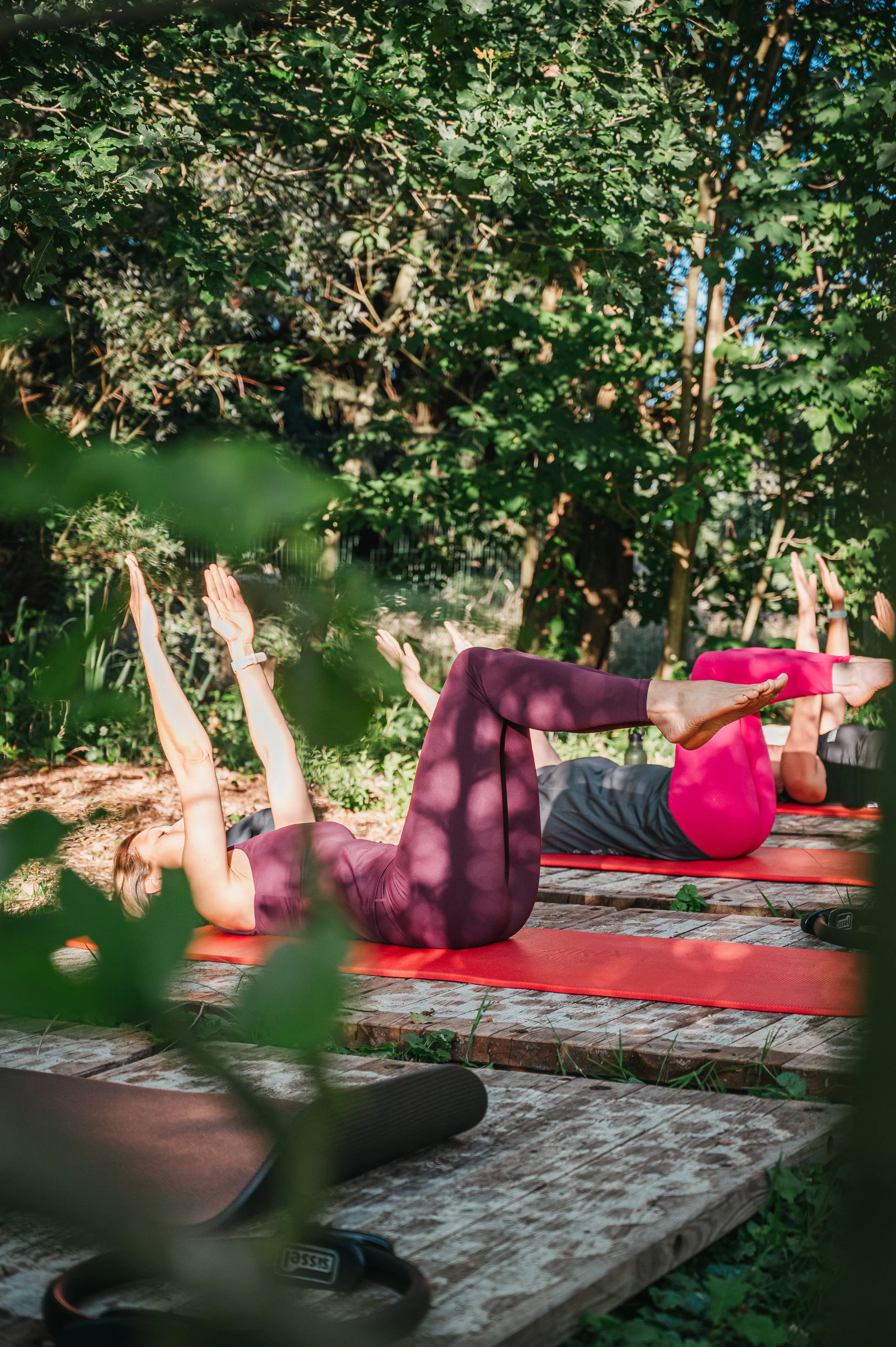 Pilates buiten en binnen studio in Drongen