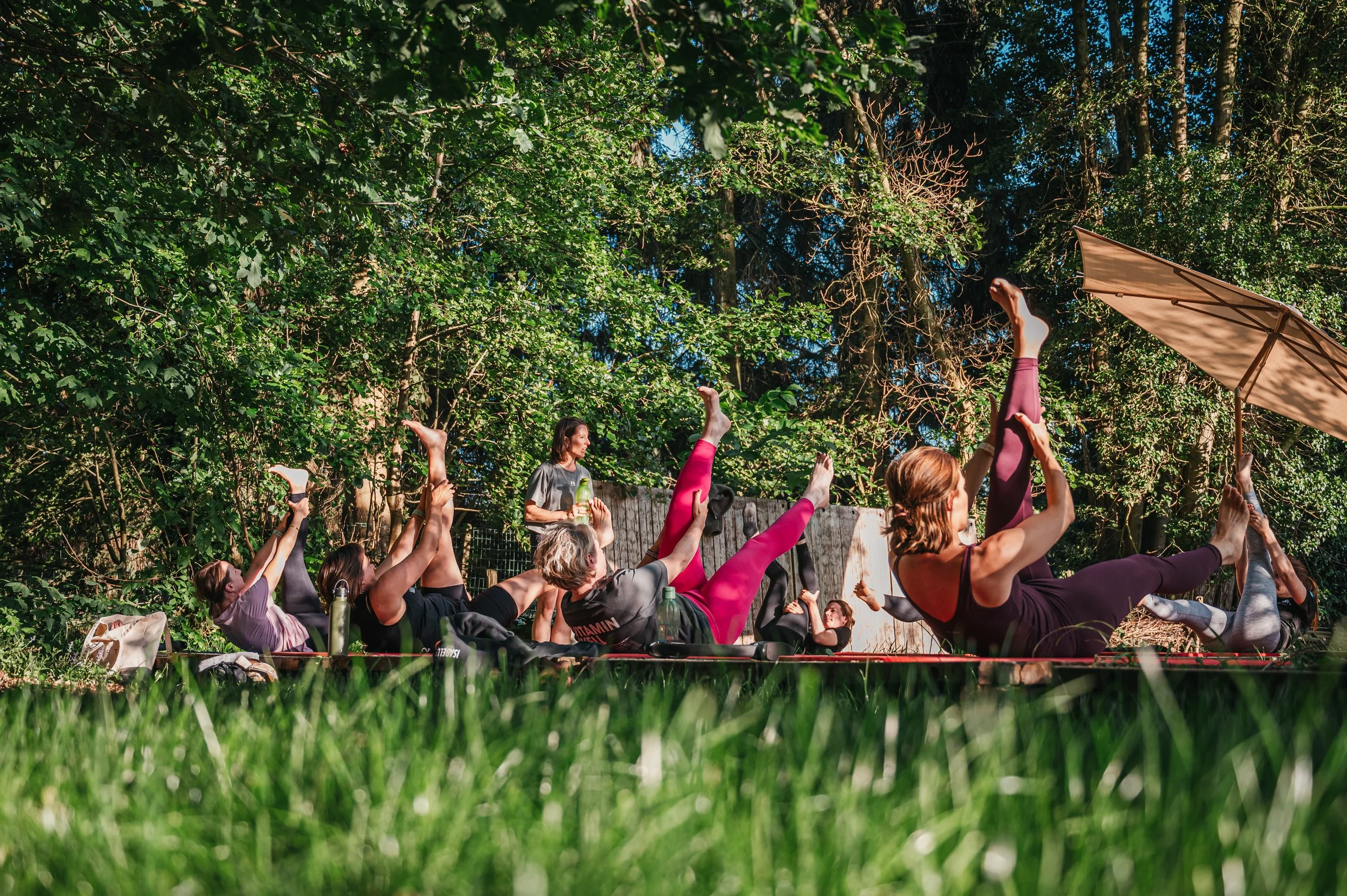 Pilatesles op mat in Drongen
