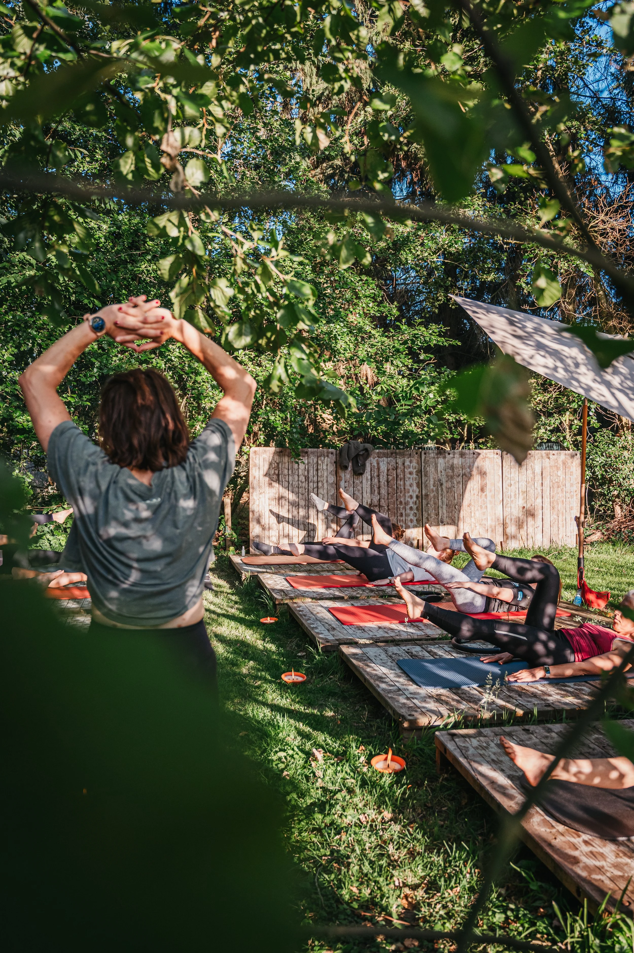 Pilates in 't groen buiten Drongen