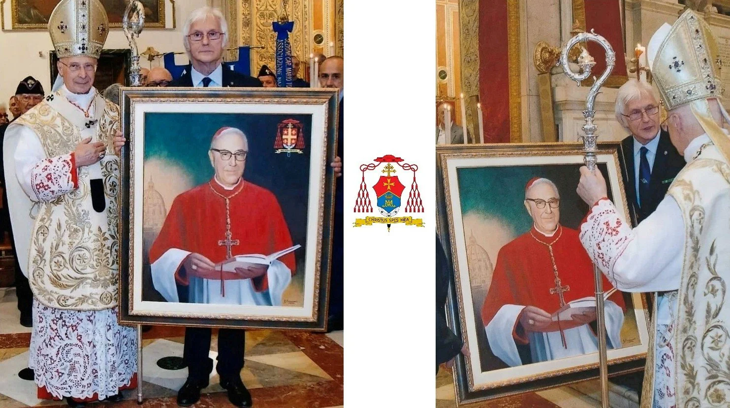 90-	Genova, 31 maggio 2019: consegna del mio ritratto del “Cardinale Giuseppe Siri” a S. Em. Rev. Cardinale Angelo Bagnasco, Arcivescovo Metropolita di Genova, Presidente Emerito della Conferenza Episcopale Italiana, Presidente del Consiglio della Co