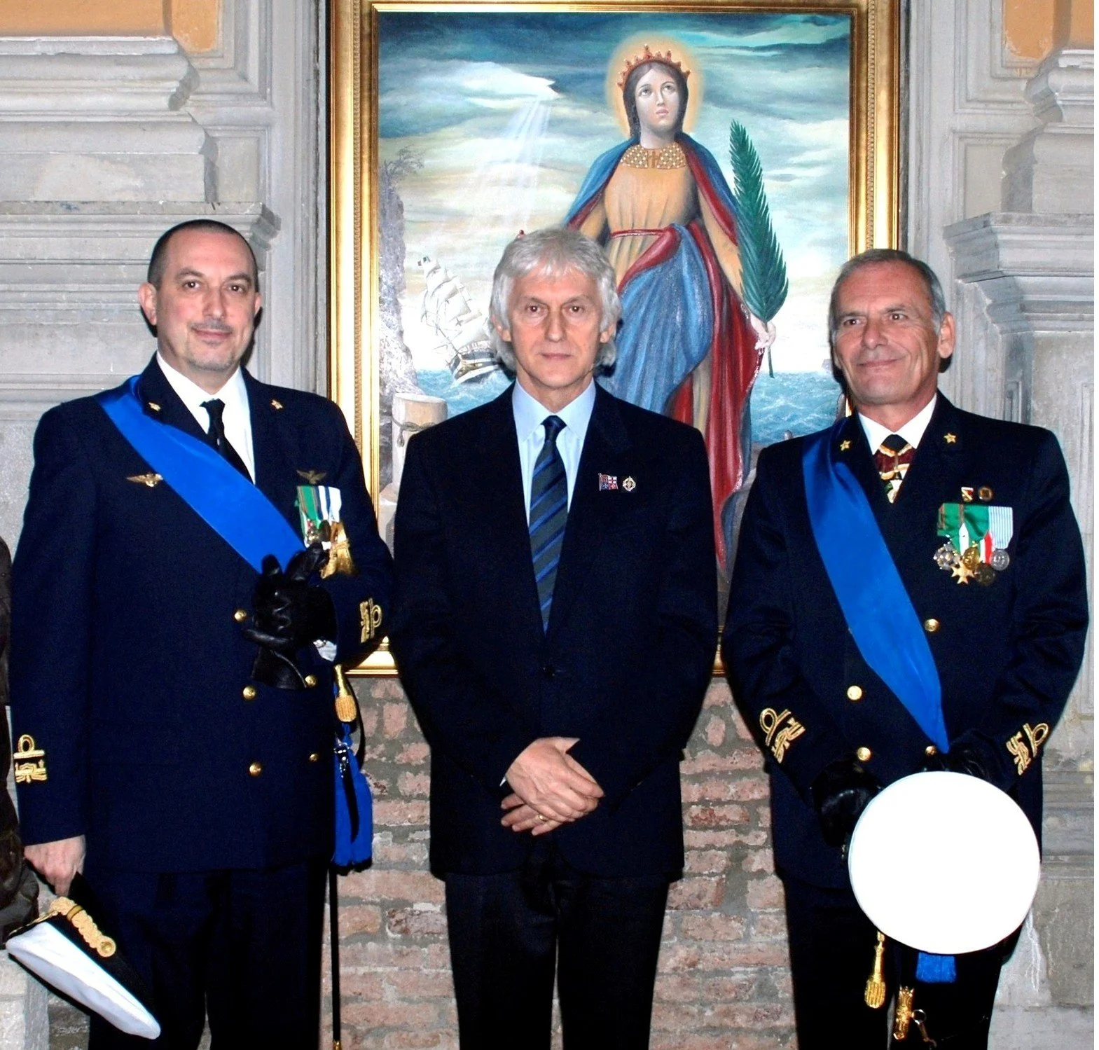 34-	Venezia, 2 dicembre 2011: solenne Cerimonia della collocazione della “Santa Barbara” di Frascaroli nella chiesa di San Biagio, antica chiesa della marineria della Serenissima, appartenente al Museo Storico Navale di Venezia. Nella foto, alla mia 