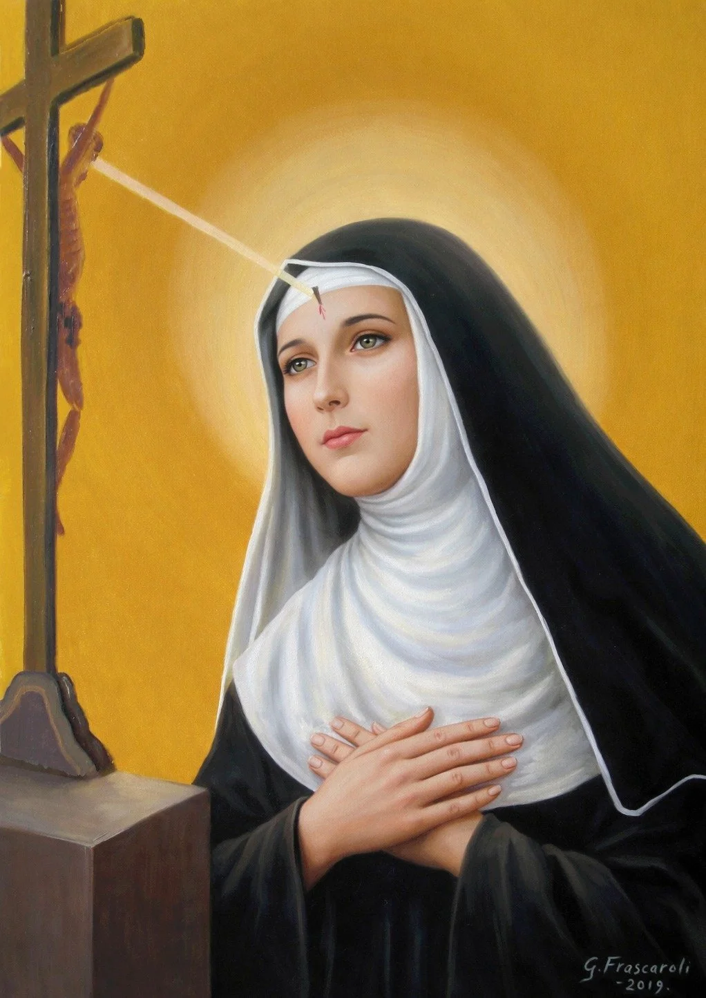 Santa Rita da Cascia, olio su tela (70x50) - 2019