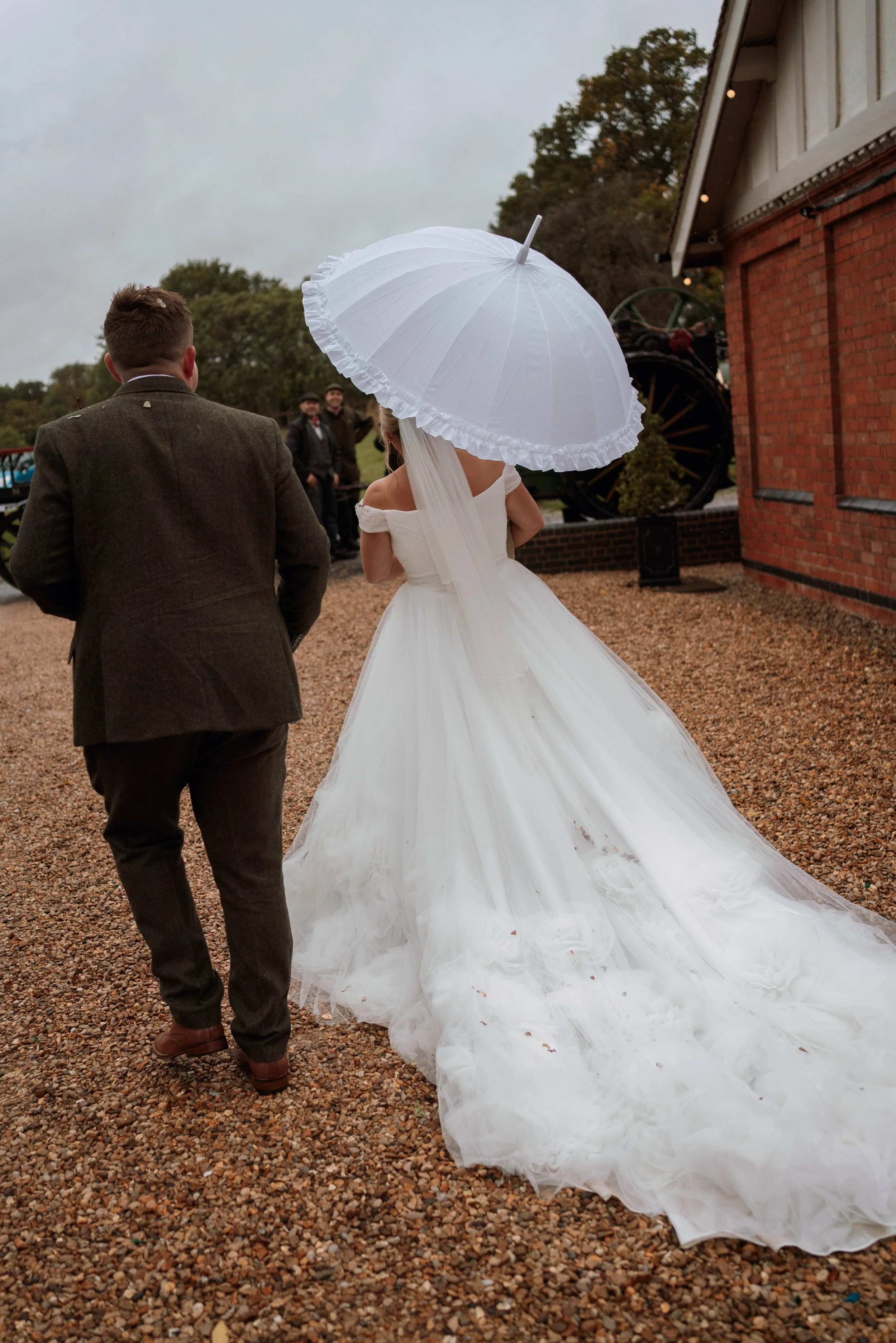 rainy wedding day photo
