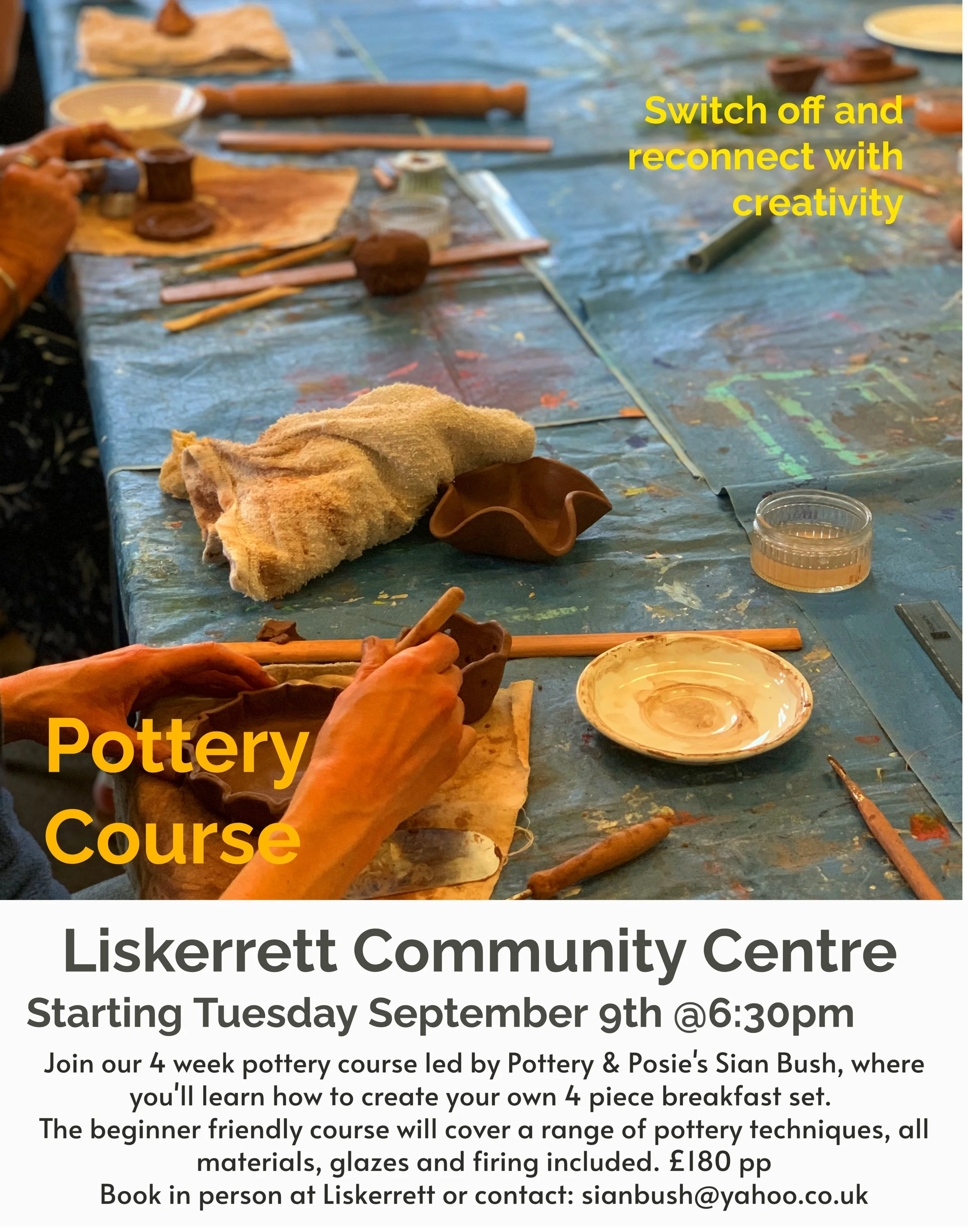 Pottery Course @Liskerrett Community Centre