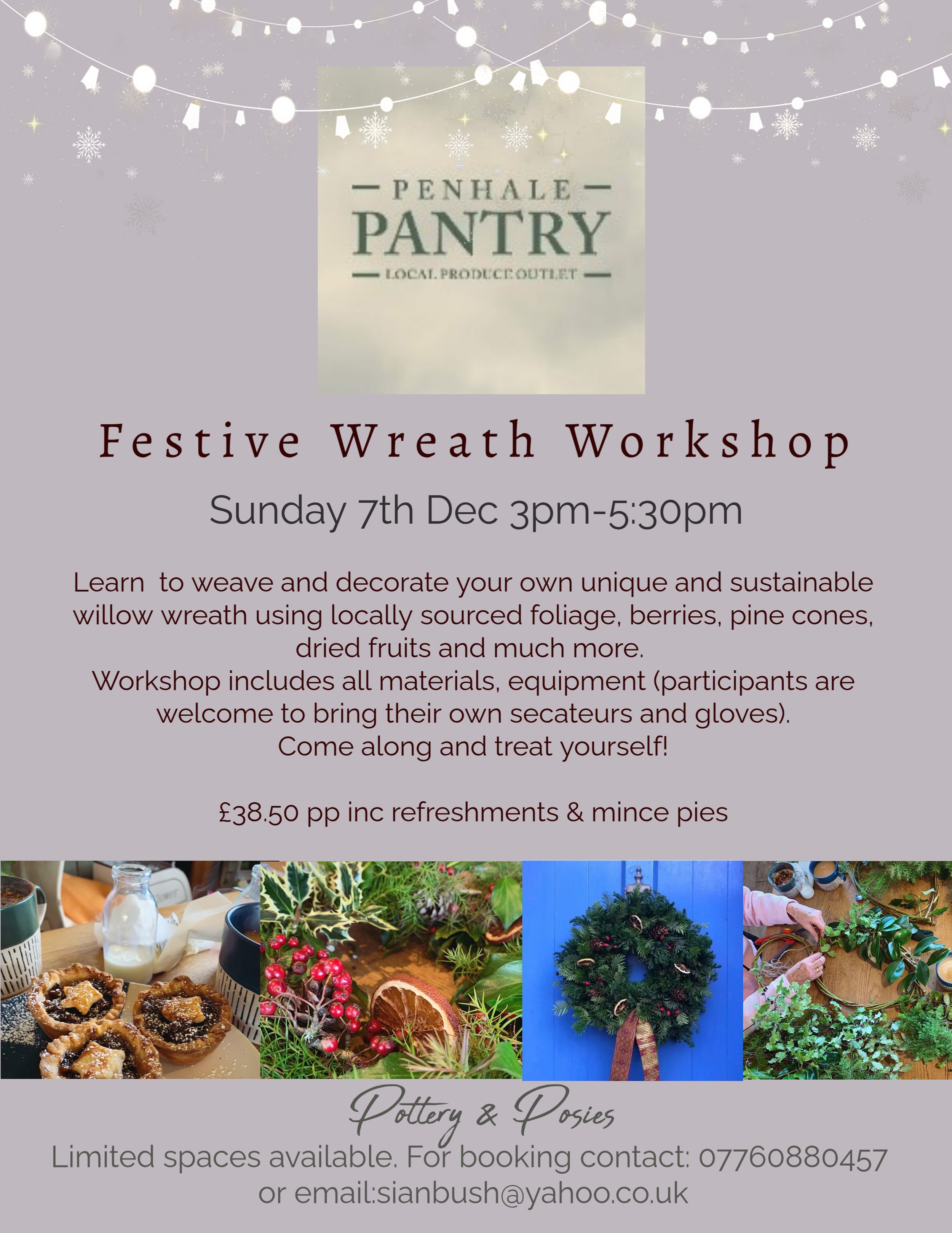 Festive Wreath Making @Penhale Pantry