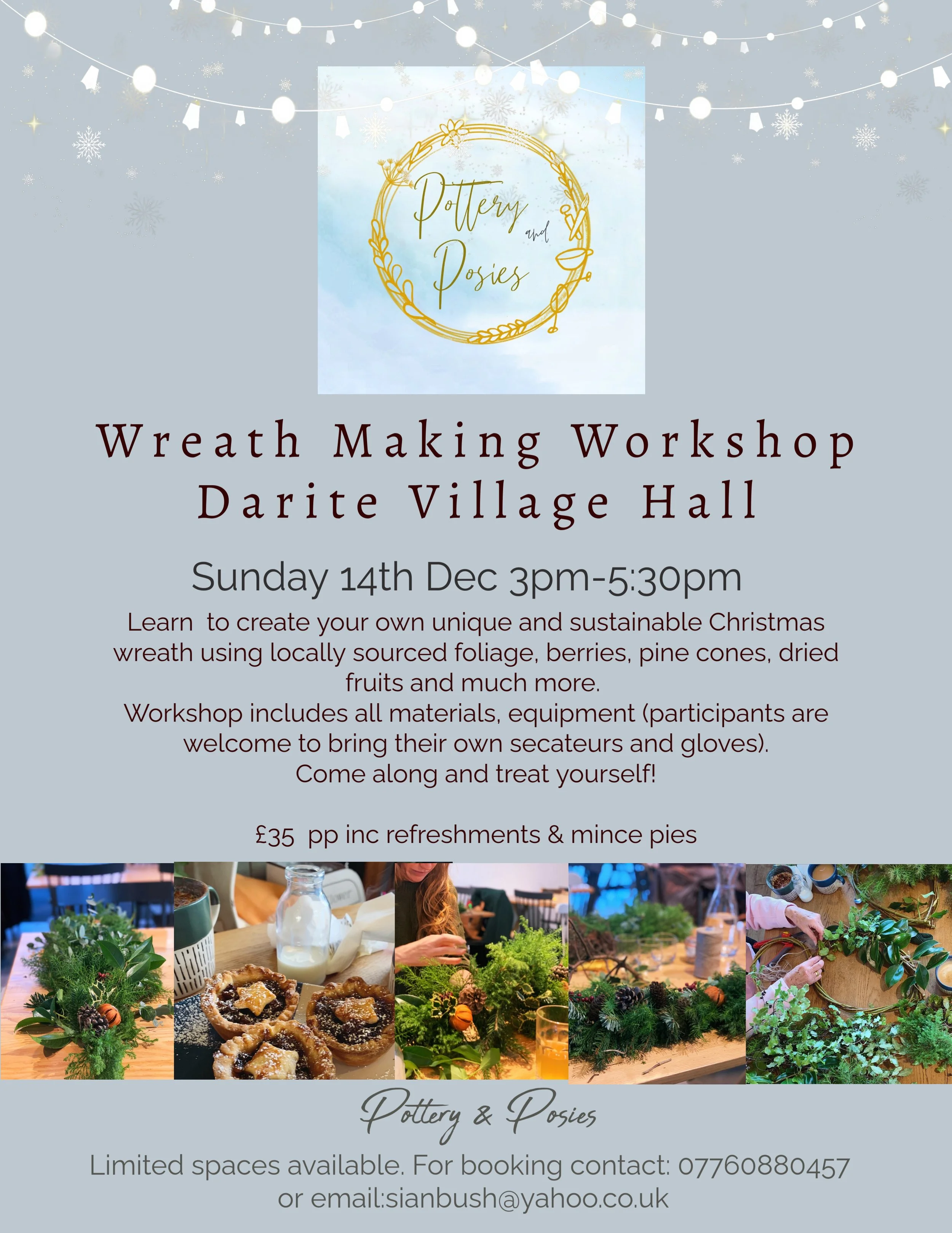 Festive Wreath Making @Darite Village Hall
