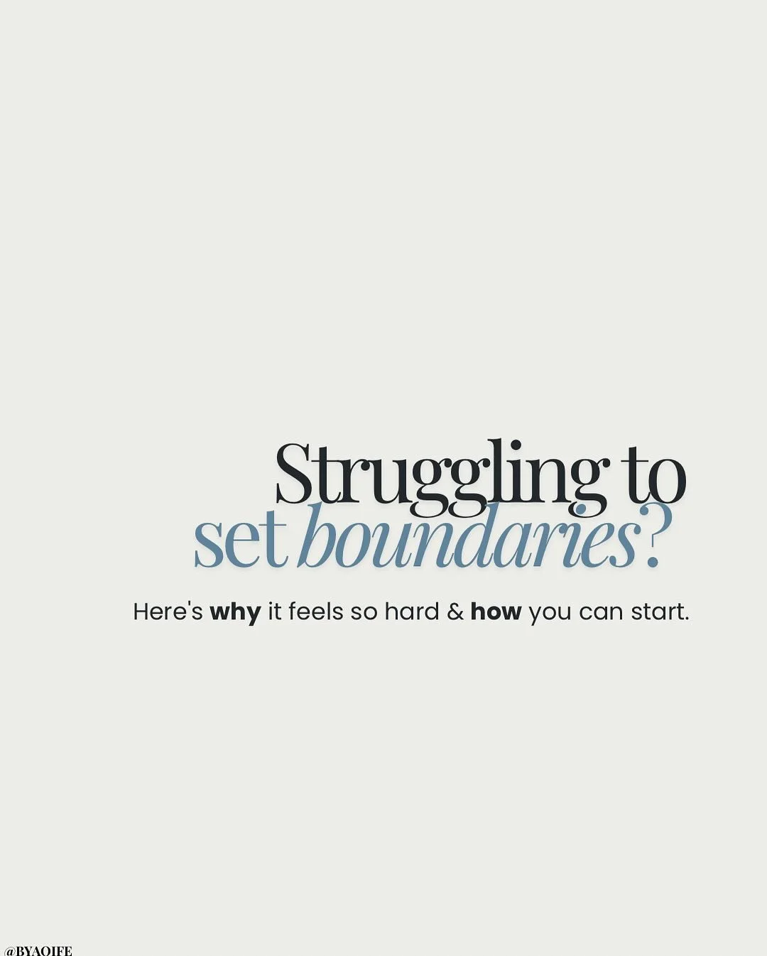 Boundary work is a huge part of what I do with clients ✨

👉🏼 We are so hardwired into people-pleasing, avoiding conflict &amp; over giving that setting boundaries can feel wrong 

even when we&rsquo;re drained, resentful or losing ourselves in the 
