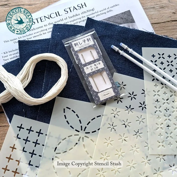 Sashiko Stitching Kit 2, Denim