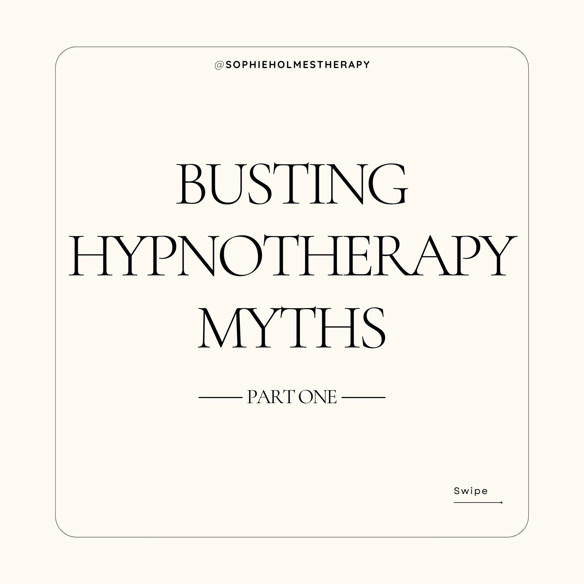 🌟Busting Hypnotherapy Myths🌟 

It's not scary and it's not what you might have seen on stage or screen.

The answers to a question I get asked all the time:
No I can't make you act like a chicken and no I can't make you do anything I want.

Hypnoth