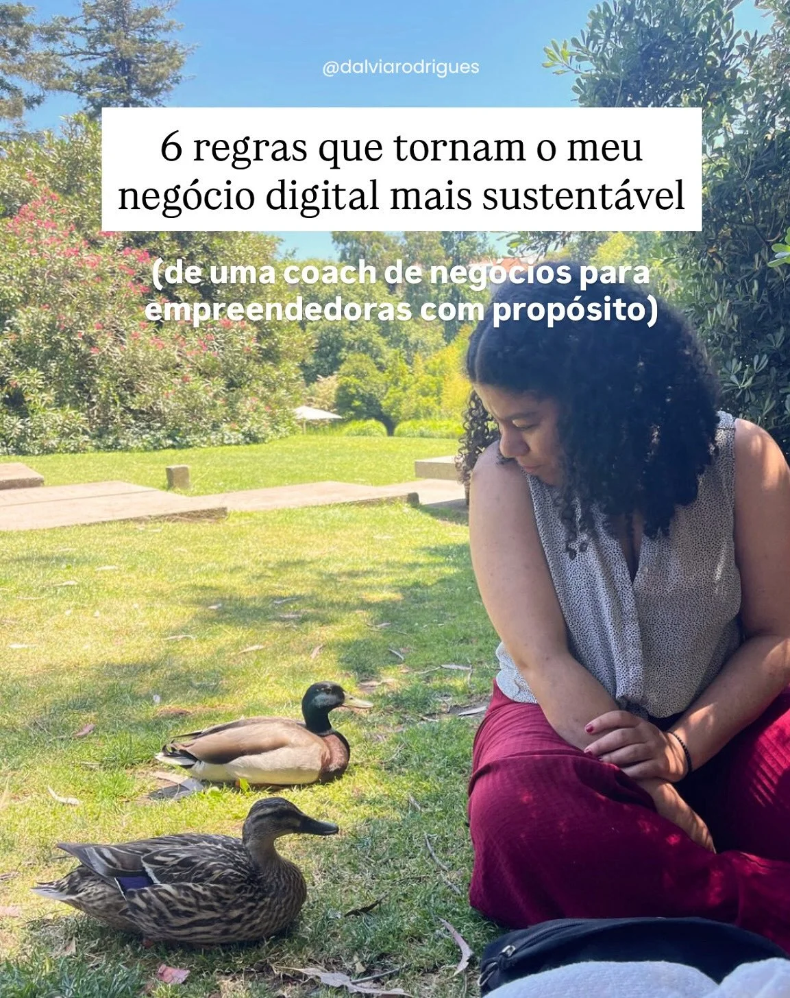 6 regras que mudaram completamente a forma como encaro o meu neg&oacute;cio 👆

E que espero que te ajudem a criar mais leveza e sustentabilidade no teu tamb&eacute;m 🌱

A verdade &eacute; que durante muito tempo achei que empreender &ldquo;tinha de