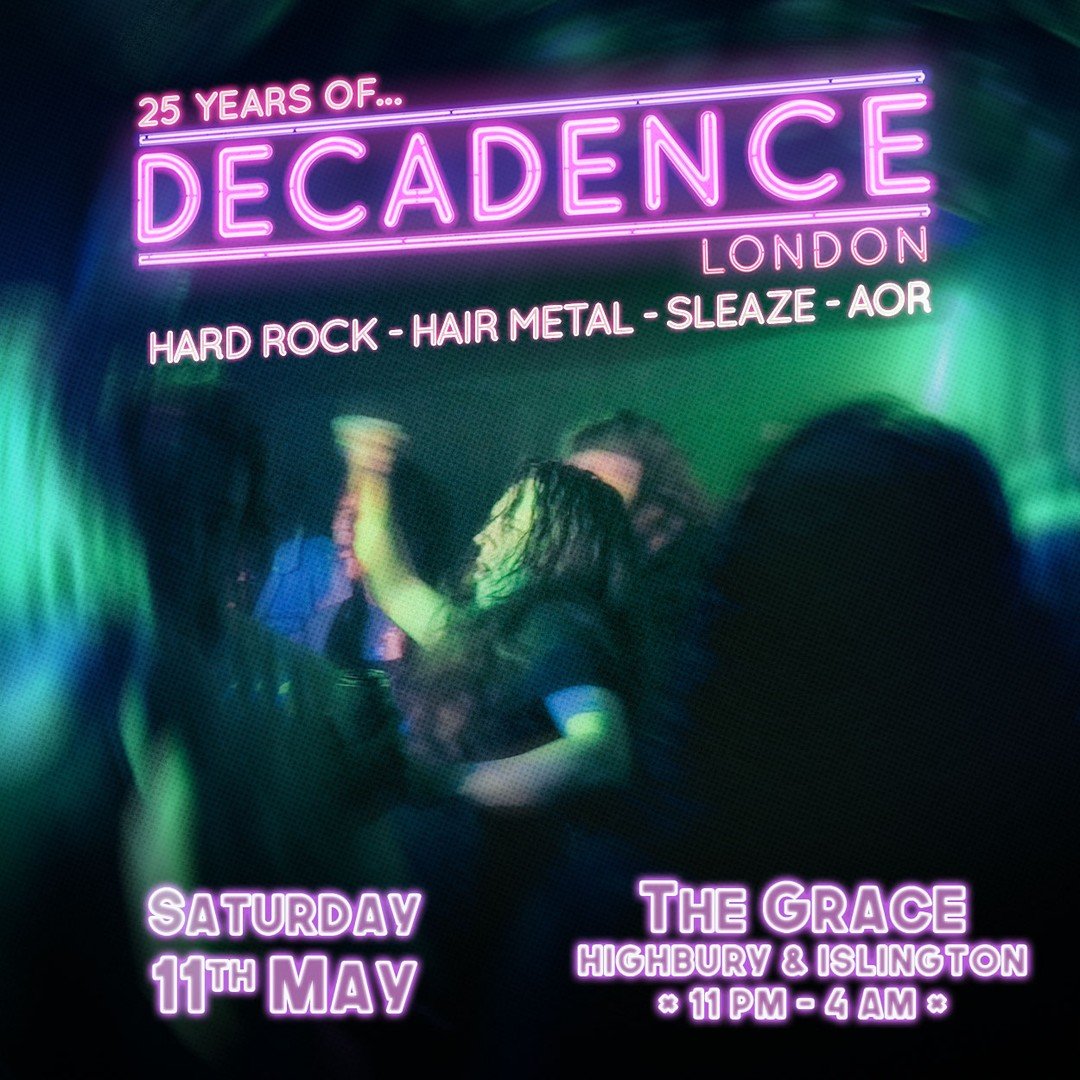 💥...We are the youth gone wild!💥

Just over a week to go until the next Decadence! 
We&rsquo;ll be blasting the best Hard Rock, Hair Metal, Sleaze and much more, classic and contemporary anthems, deep cuts and heavy hitters through to the early hou
