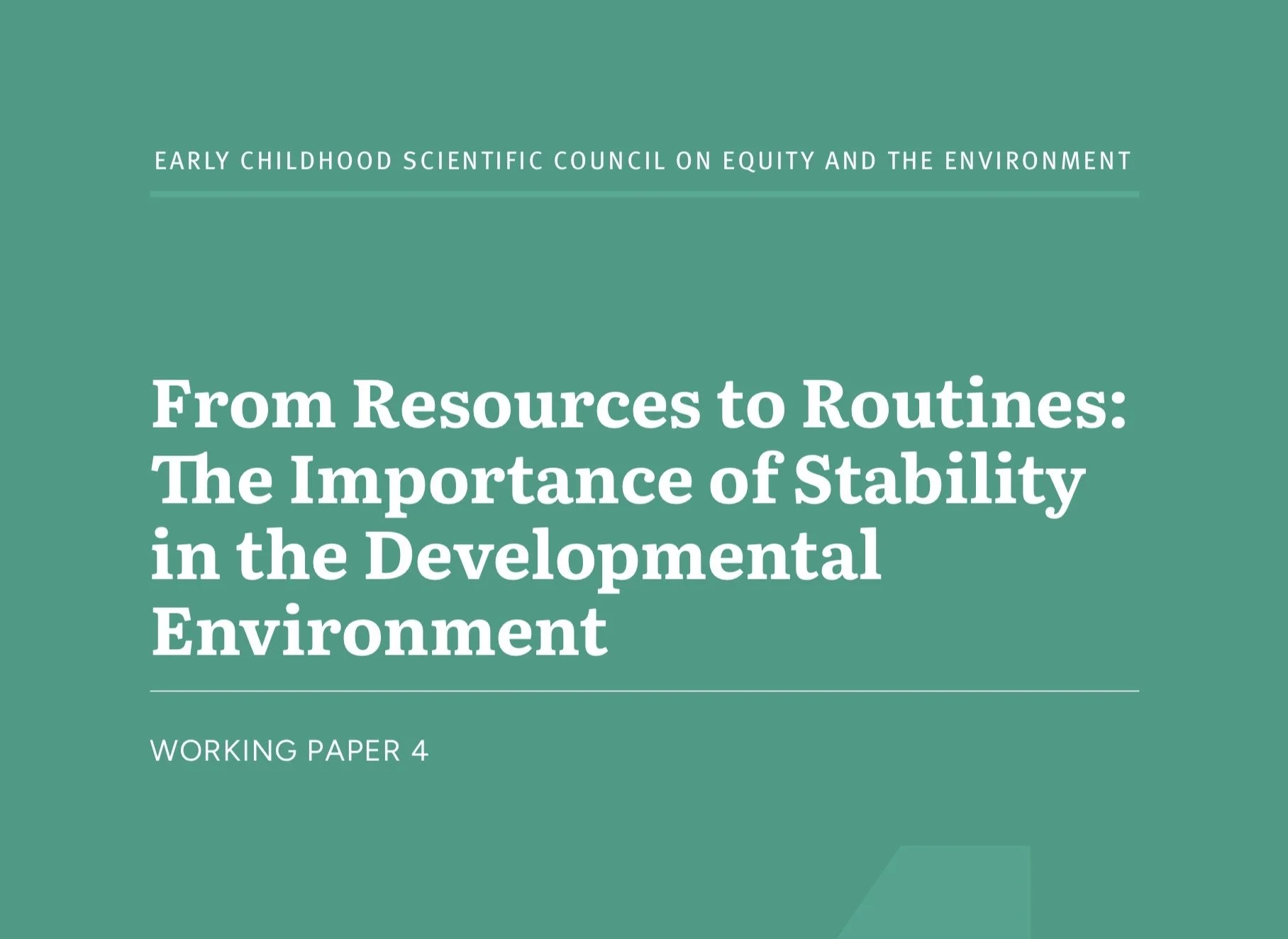 Nuevo reporte de Harvard destaca la estabilidad como clave en la vida de niñas y niños para su futuro