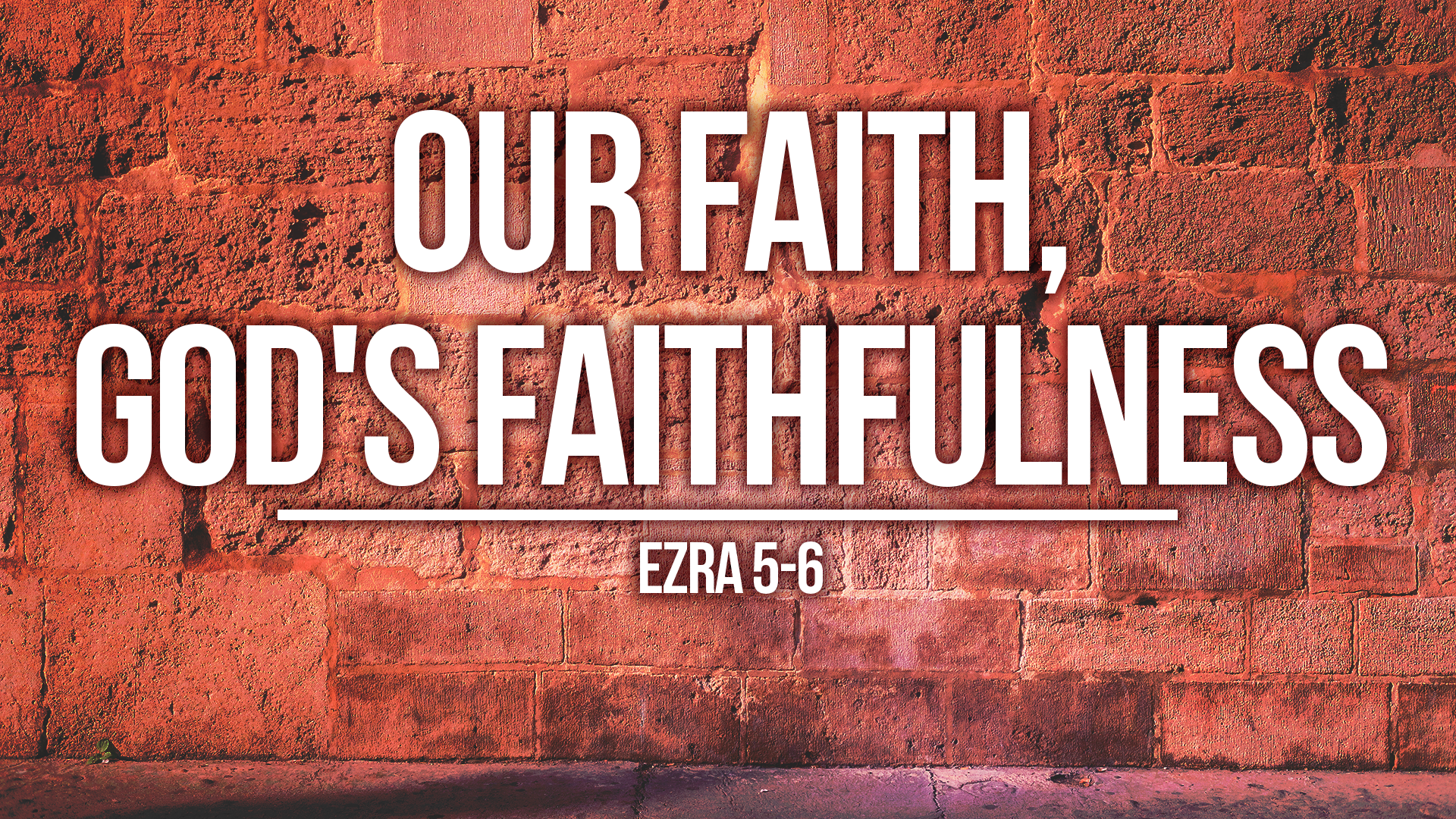 Our Faith, God's Faithfulness (Ezra 5-6)