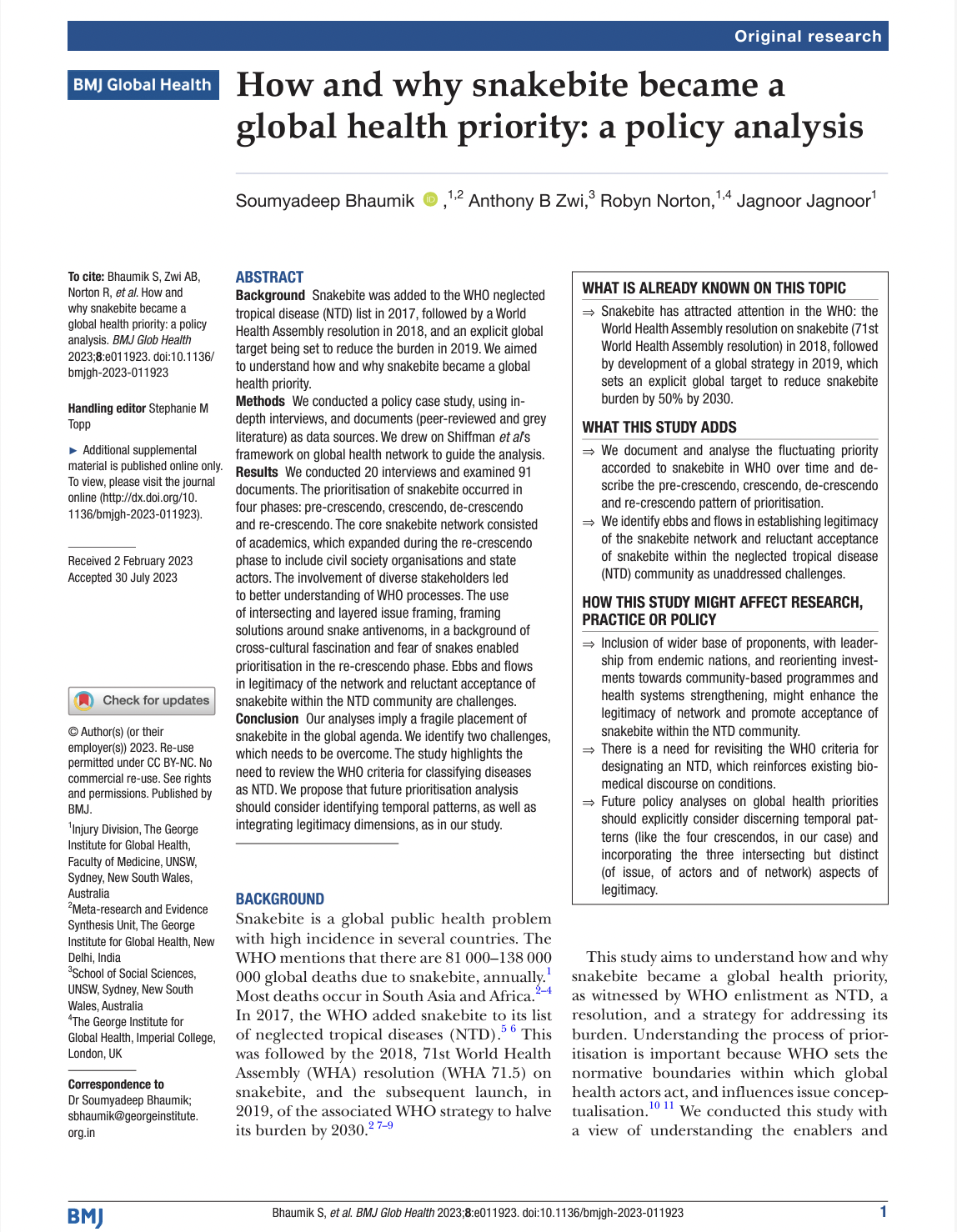 Bhaumik S, et al. BMJ Glob Health 2023;8:e011923. doi:10.1136/bmjgh-2023-011923