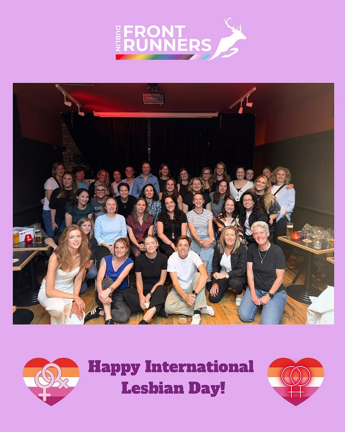 We love lesbians everyday, but ESPECIALLY on 
𝗜𝗡𝗧𝗘𝗥𝗡𝗔𝗧𝗜𝗢𝗡𝗔𝗟 𝗟𝗘𝗦𝗕𝗜𝗔𝗡 𝗗𝗔𝗬!🌈⃤🦋
Big ❤️🧡🤍🩷💖 to you all!
#dfrstrong #internationalesbianday #gaywoman #lesbianrunner #transrunner #nonbinaryrunner #bisexualrunner #lgbtireland #