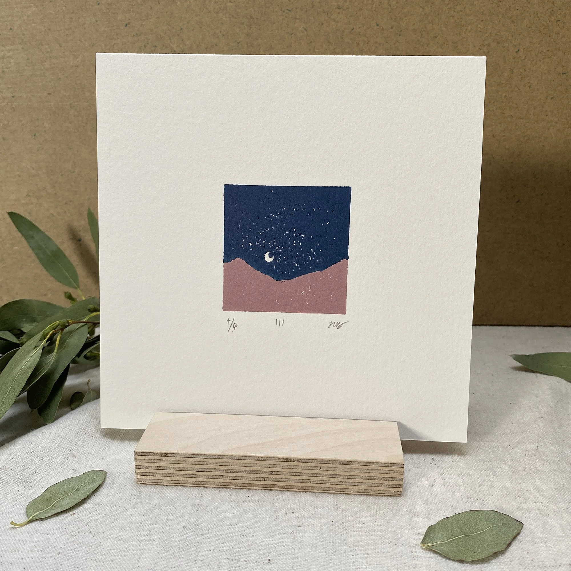 Mountains III Lino Print | Edition of 50