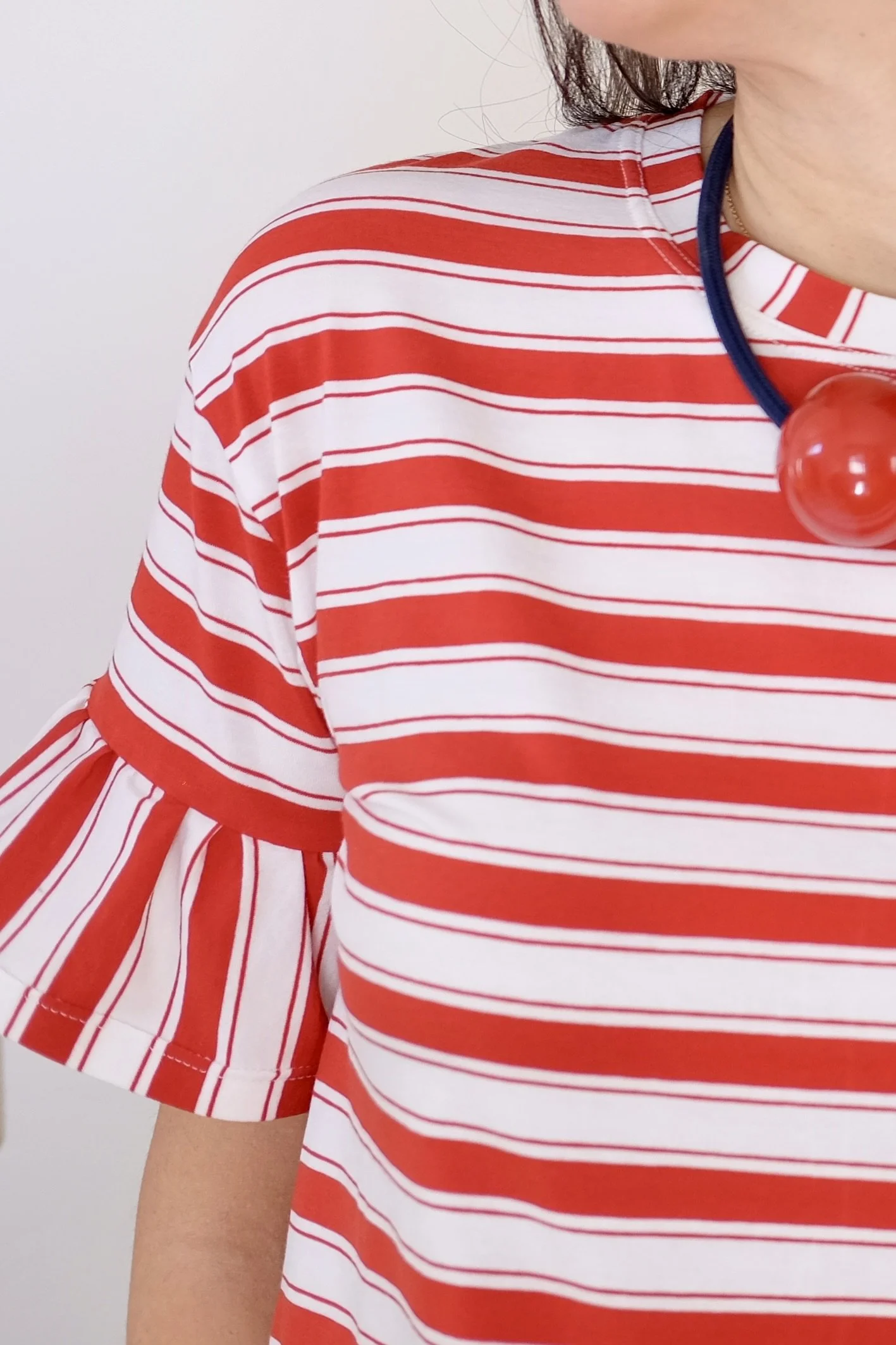 Dettagli cartamodello t-shirt Vanille Basika The Yellow Peg