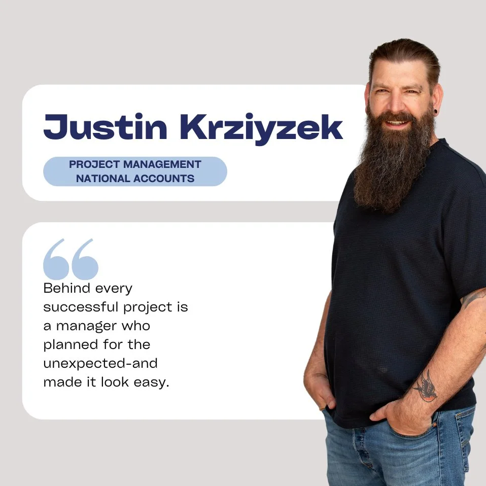 Image of Justin Krziyzek, Production Manager at the Excellent Sign Group.