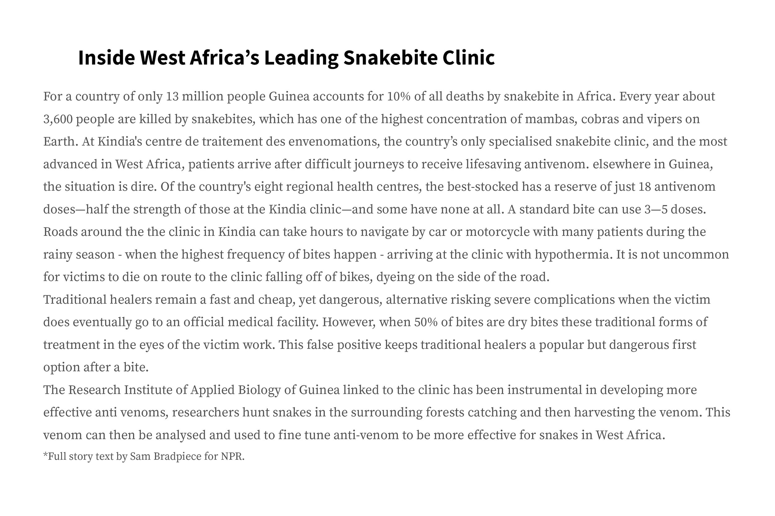  Inside West Africa's Leading Snakebite Clinic 