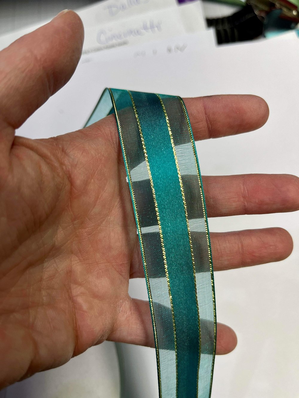 Galaxy Metallic Blue Iridescent Ribbon, Wired Ribbon, 1.5 Wide X