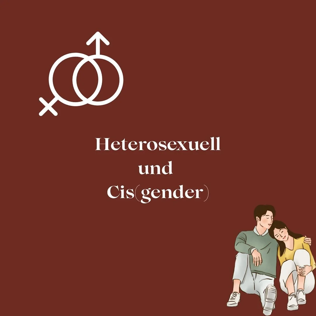 Heterosexuell und Cisgender 

Mit dem Begriff Heterosexuell k&ouml;nnen die meisten etwas anfangen. 
Ein Mann f&uuml;hlt sich Frauen hingezogen und umgekehrt. 

Cis(gender) ist dabei schon unbekannter. Es bedeutet, die Person identifiziert sich mit d