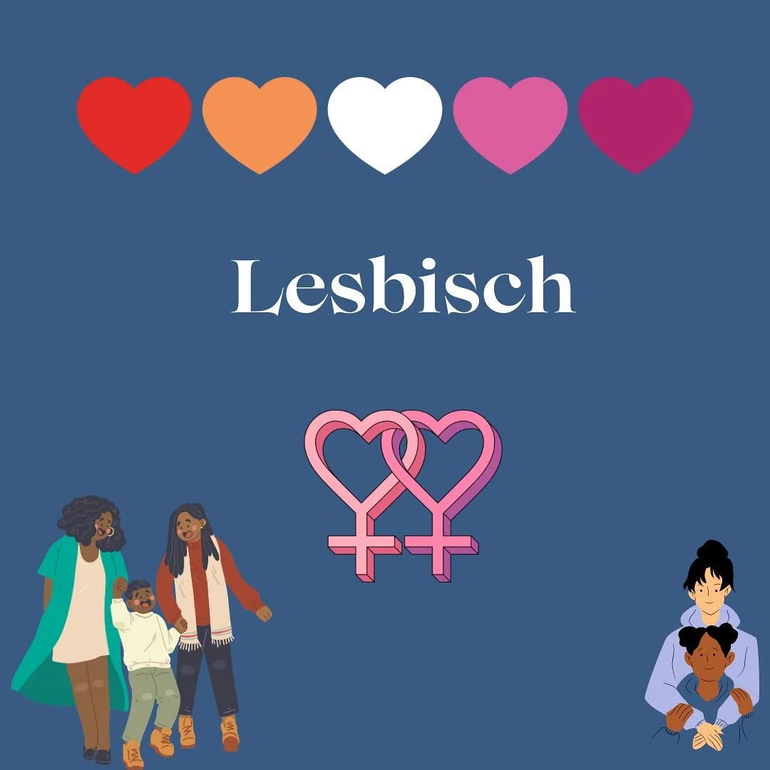 L f&uuml;r Lesbisch(lesbian) 🌈

Lesbisch beschreibt Frauen, die sich emotional und/oder sexuell zu anderen Frauen hingezogen f&uuml;hlen. 👩🏼&zwj;❤️&zwj;👩🏽

Ein lesbisches Paar (mit zwei Cis Frauen) ben&ouml;tigt f&uuml;r eine Schwangerschaft ein