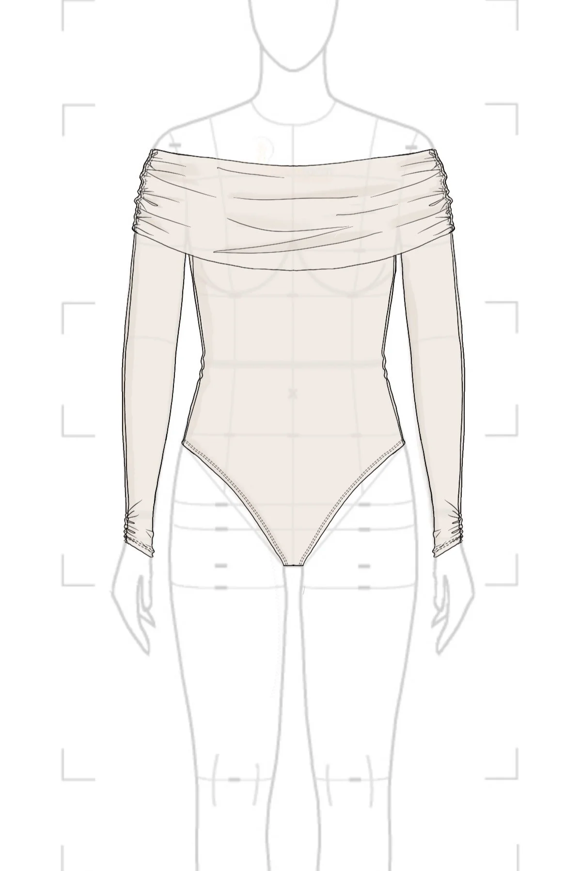 (FLAT SKETCH) FORGET ME NOT BODYSUIT