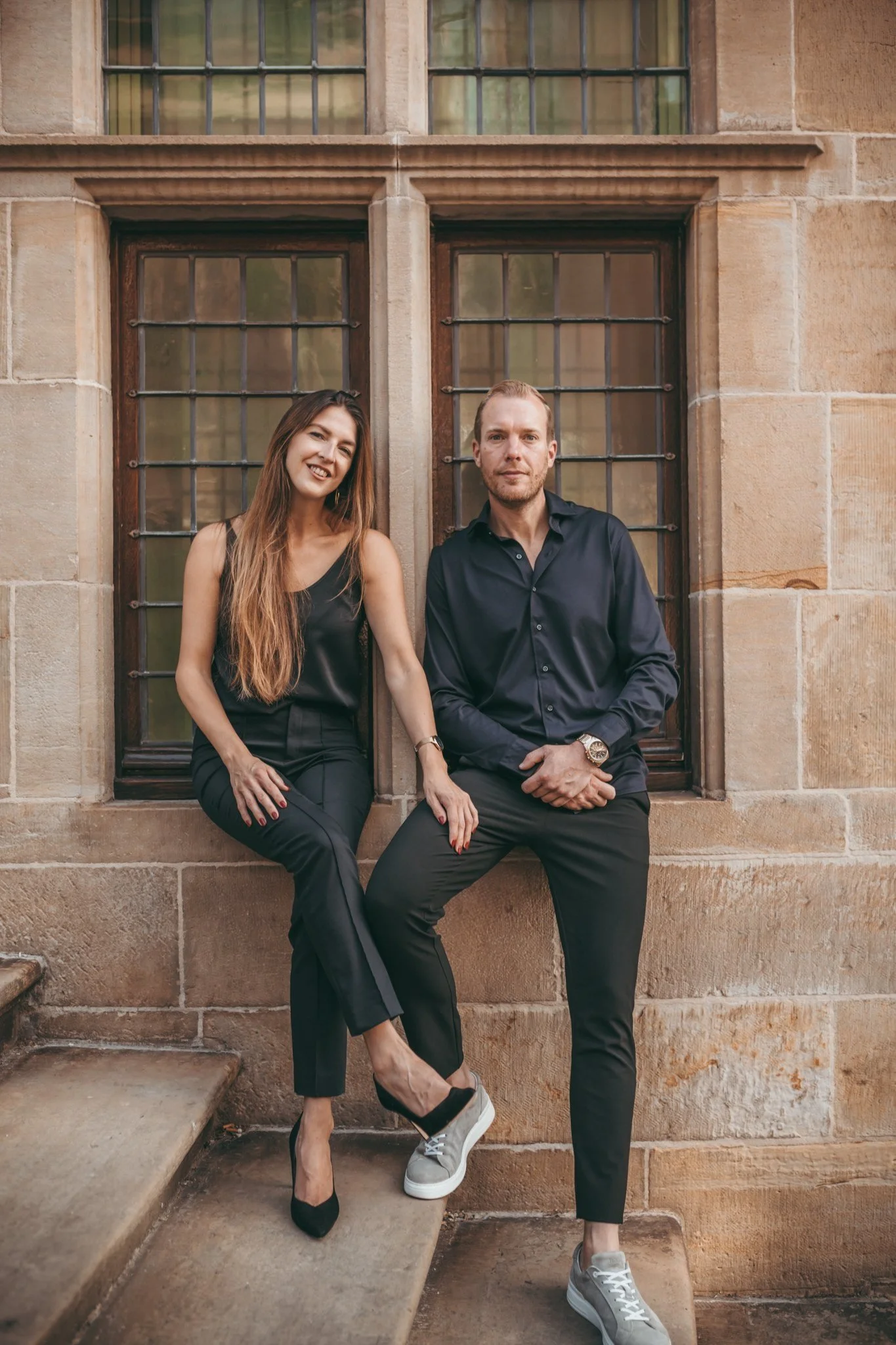 Jennifer Kenters and Boy Marcelis founders of Studio Sernella design and renovation studio in Piemonte Italy