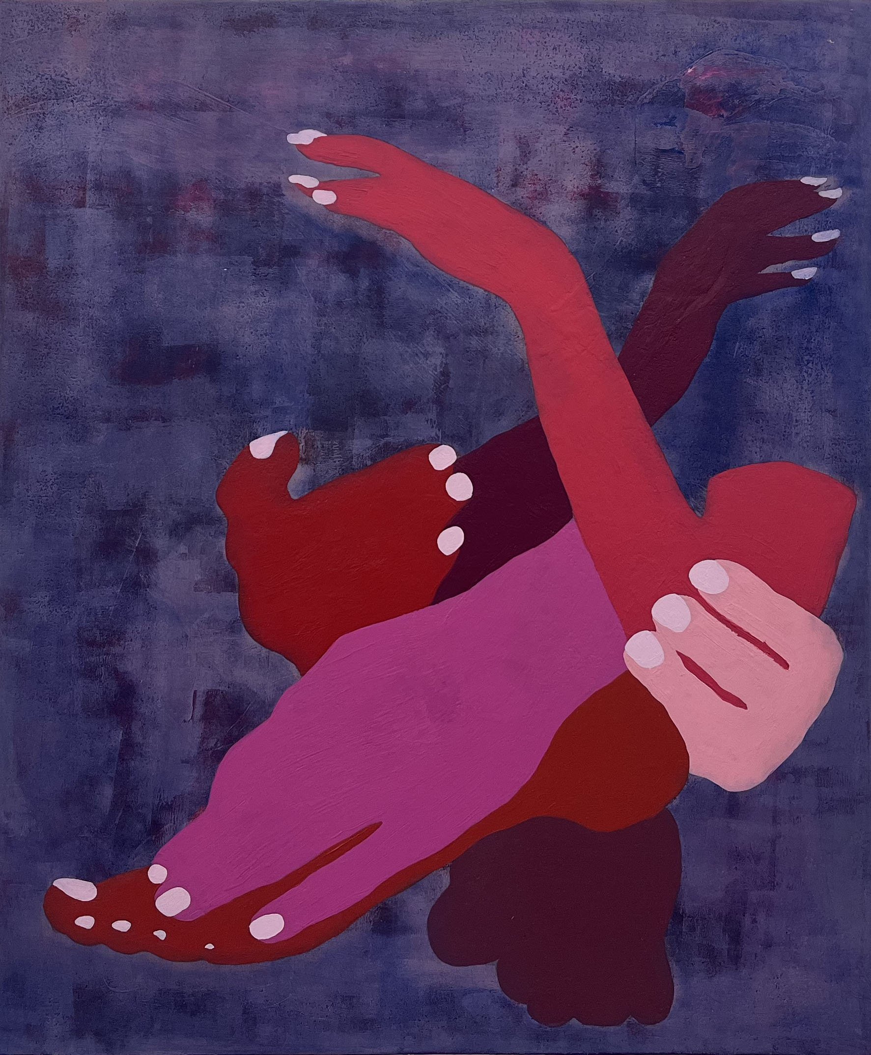 Hands and Feet, Acrylic on canvas over panel 20"x24" (2024)